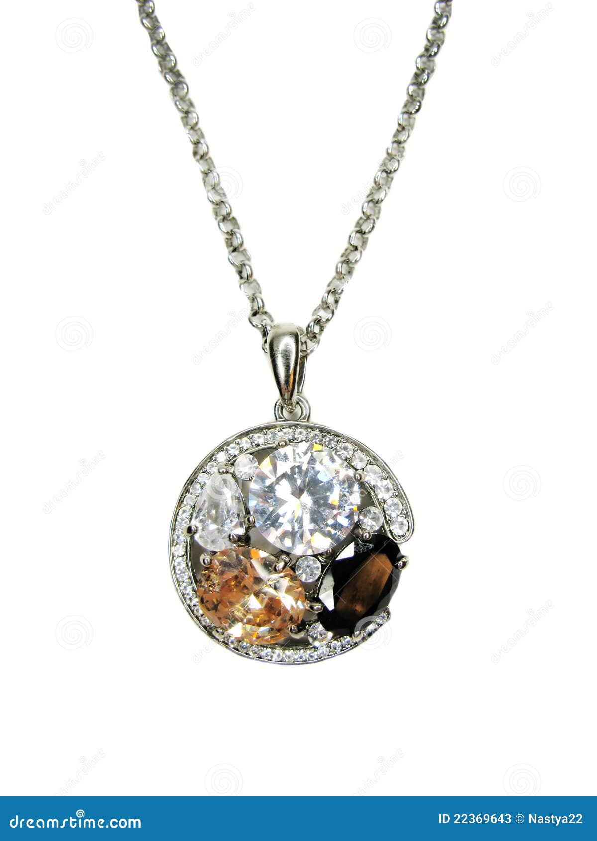 Jewelry Pendant With Shiny Crystals Stock Image Image of bead