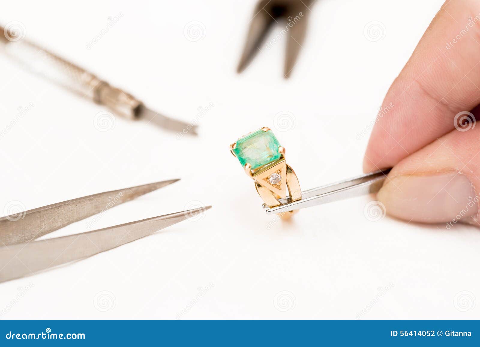 Jewelry Repair stock photo. Image of gold, polishing 56414052