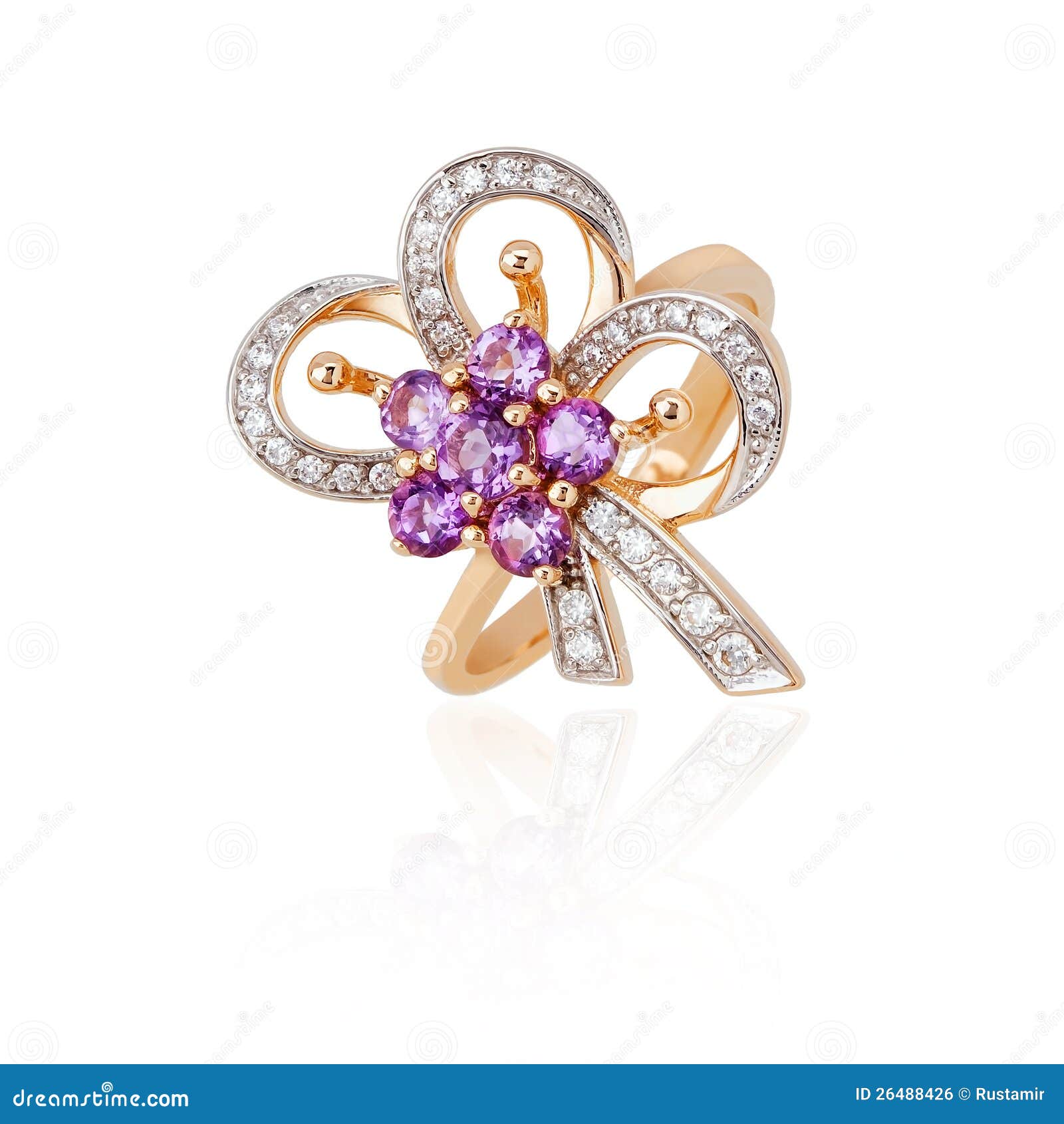 Jewelry Ring on the White Background Stock Photo Image of carat