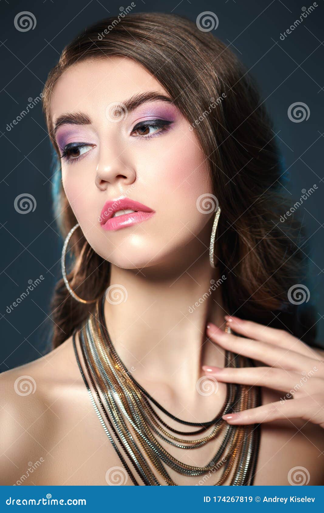 Jewelry salon ad stock image. Image of gorgeous, chain - 174267819