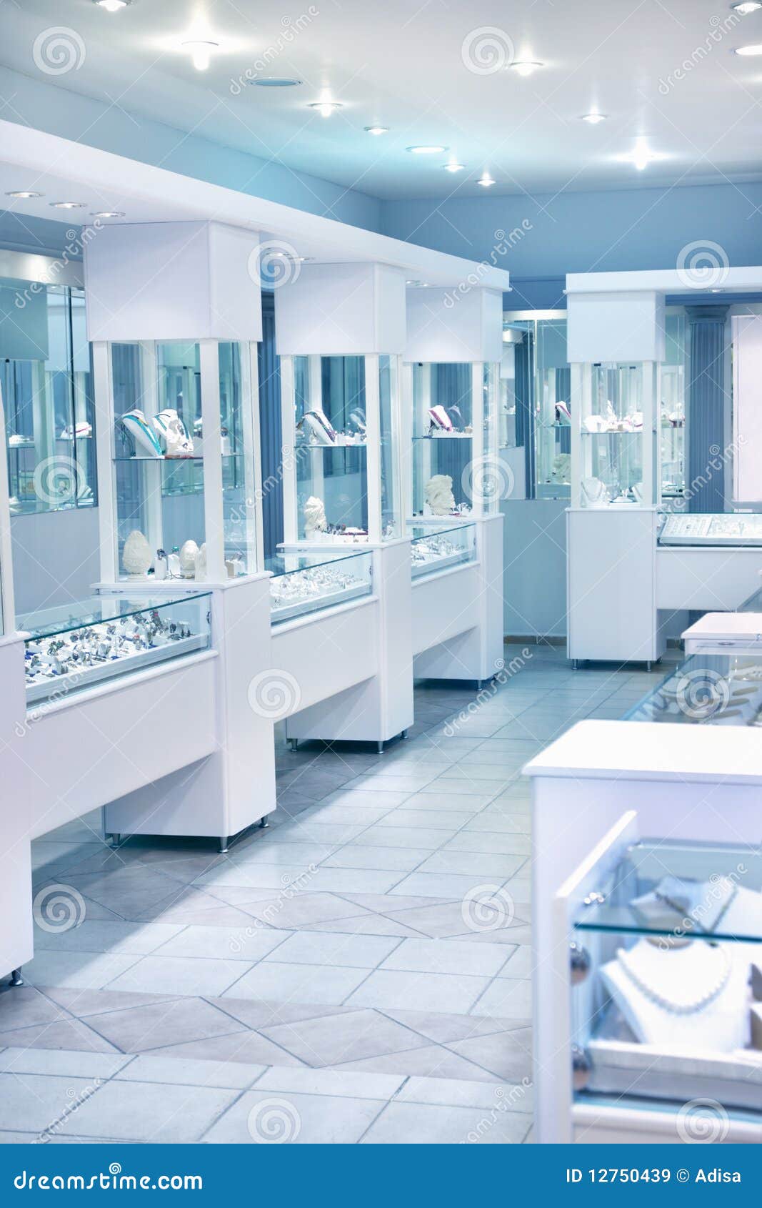 Jewelry store stock image. Image of mall, display, interior 12750439