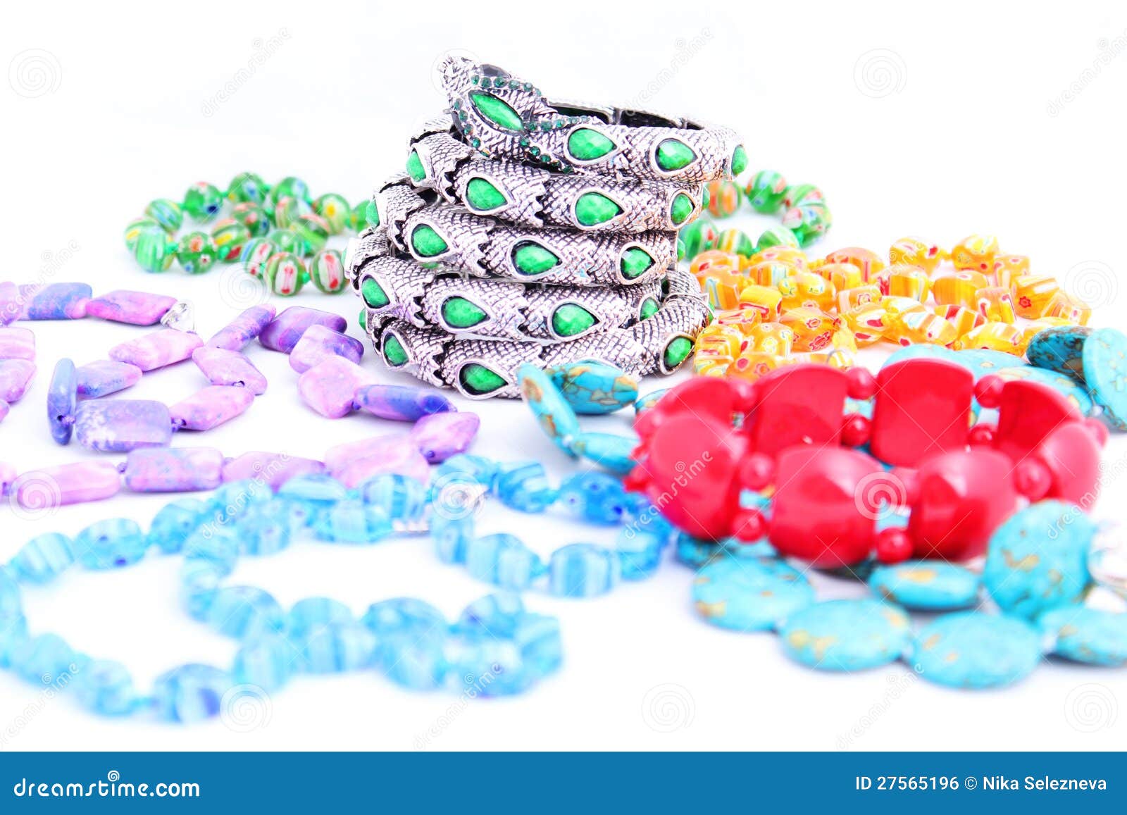 Jewelry on White Background Stock Photo Image of jewelery, bangle
