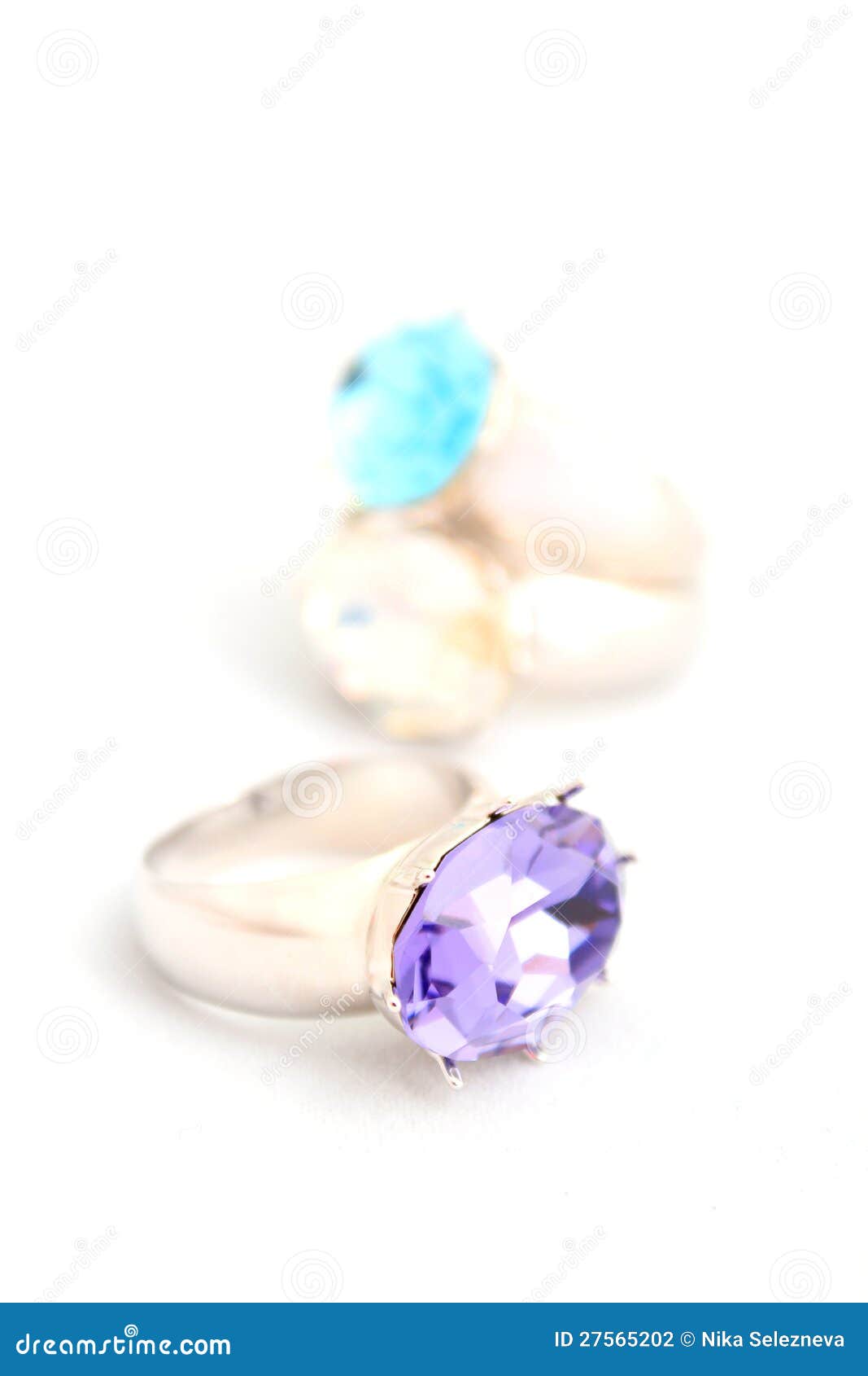 Jewelry on White Background Stock Photo Image of bright, fashion