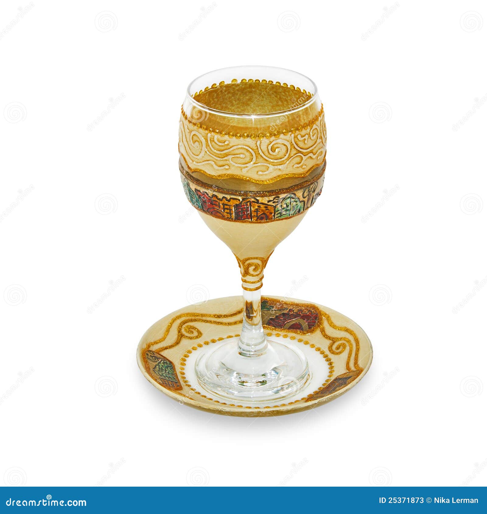 Jewish Glass for wine stock image. Image of handmade 25371873