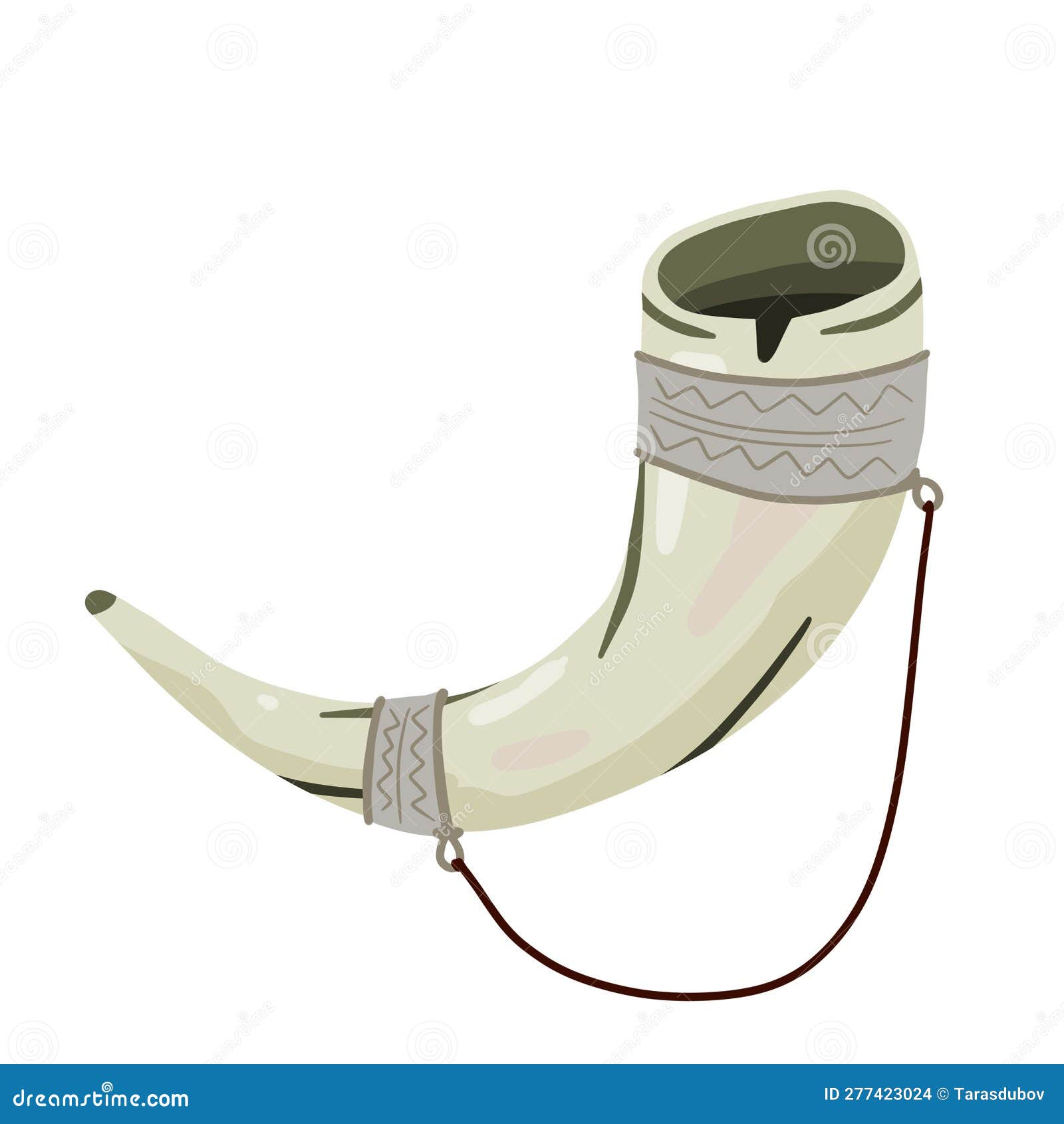 Jewish Horn Shofar. Ritual Trumpet Stock Illustration - Illustration of  vector, israel: 277423024
