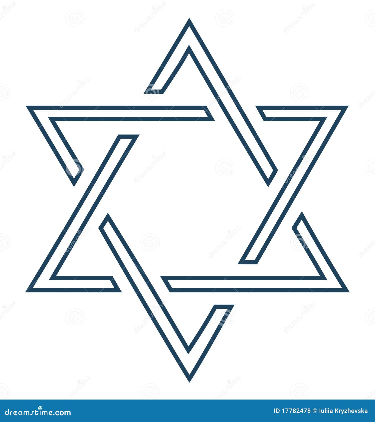 jewish star  on white background -