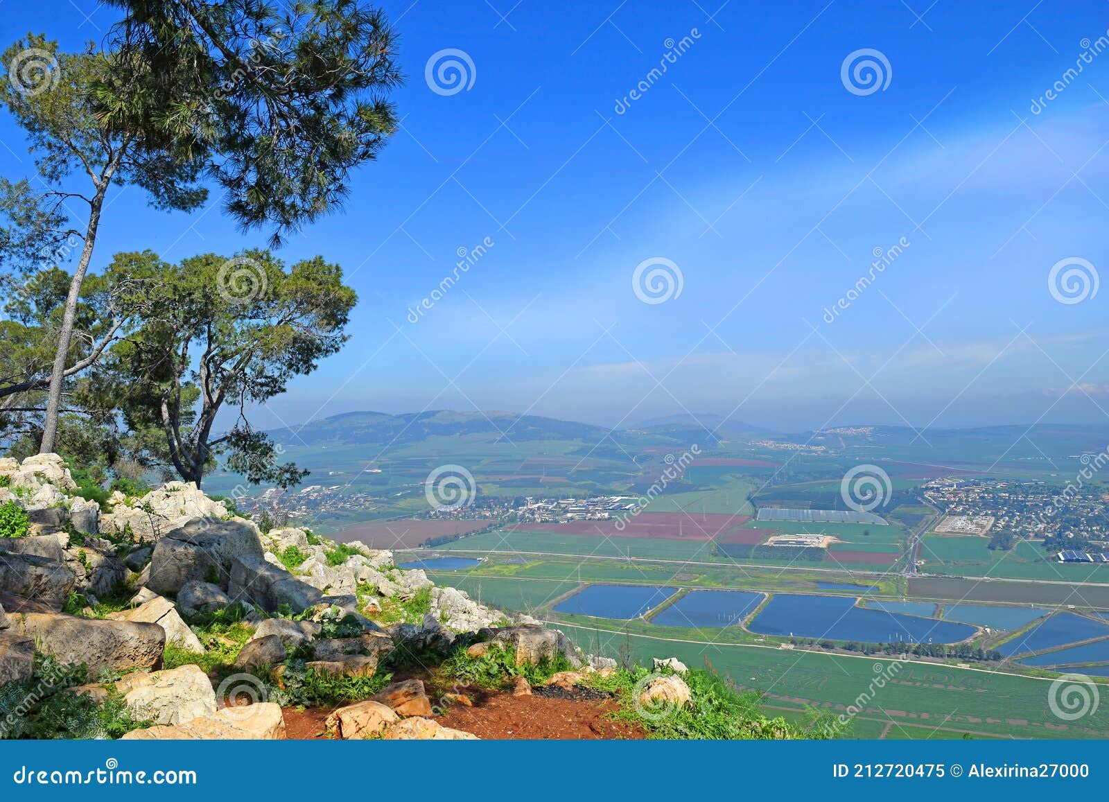 Jezreel Valley Landscape, Viewed from Mount Gilboa Stock Image Image