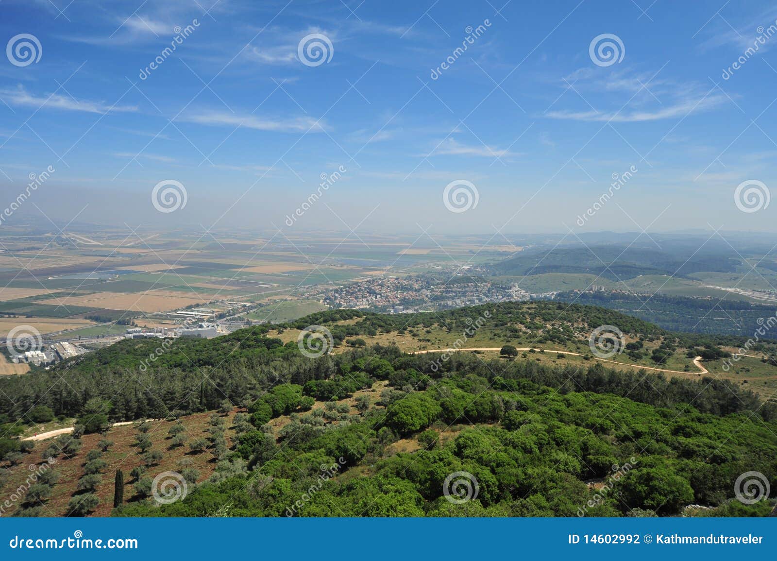 Jezreel Valley from Mt. Carmel Stock Photo Image of israel, carmel