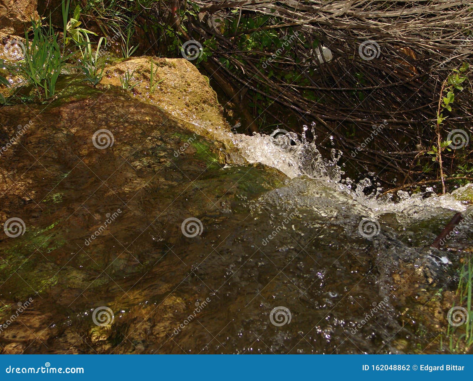 beautiful waterfall of the city of jezzin in south of lebanon