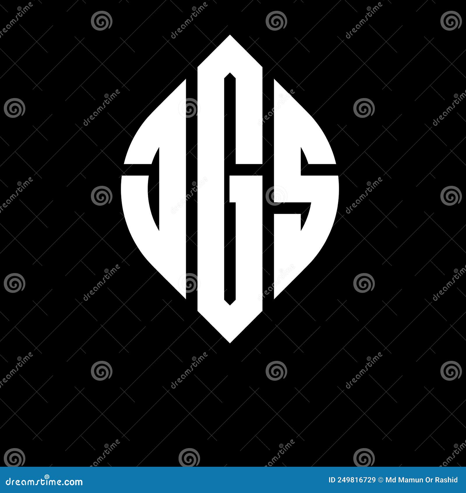 jgs circle letter logo  with circle and ellipse . jgs ellipse letters with typographic style. the three initials form a