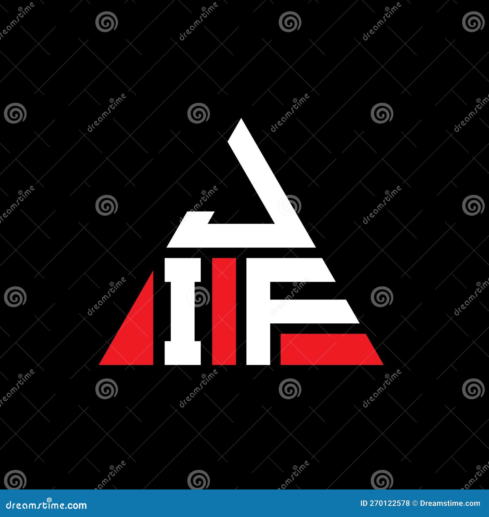jif triangle letter logo  with triangle . jif triangle logo  monogram. jif triangle  logo template with red