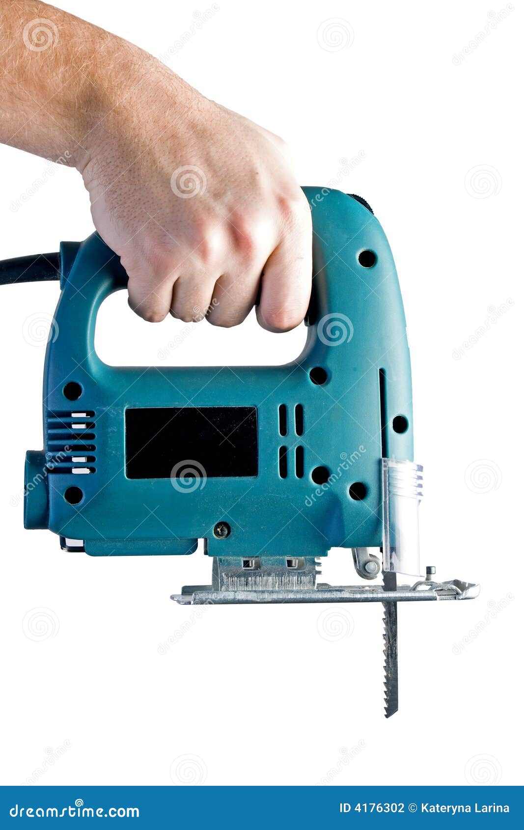 Jigsaw in hand stock photo. Image of isolation, worker 4176302