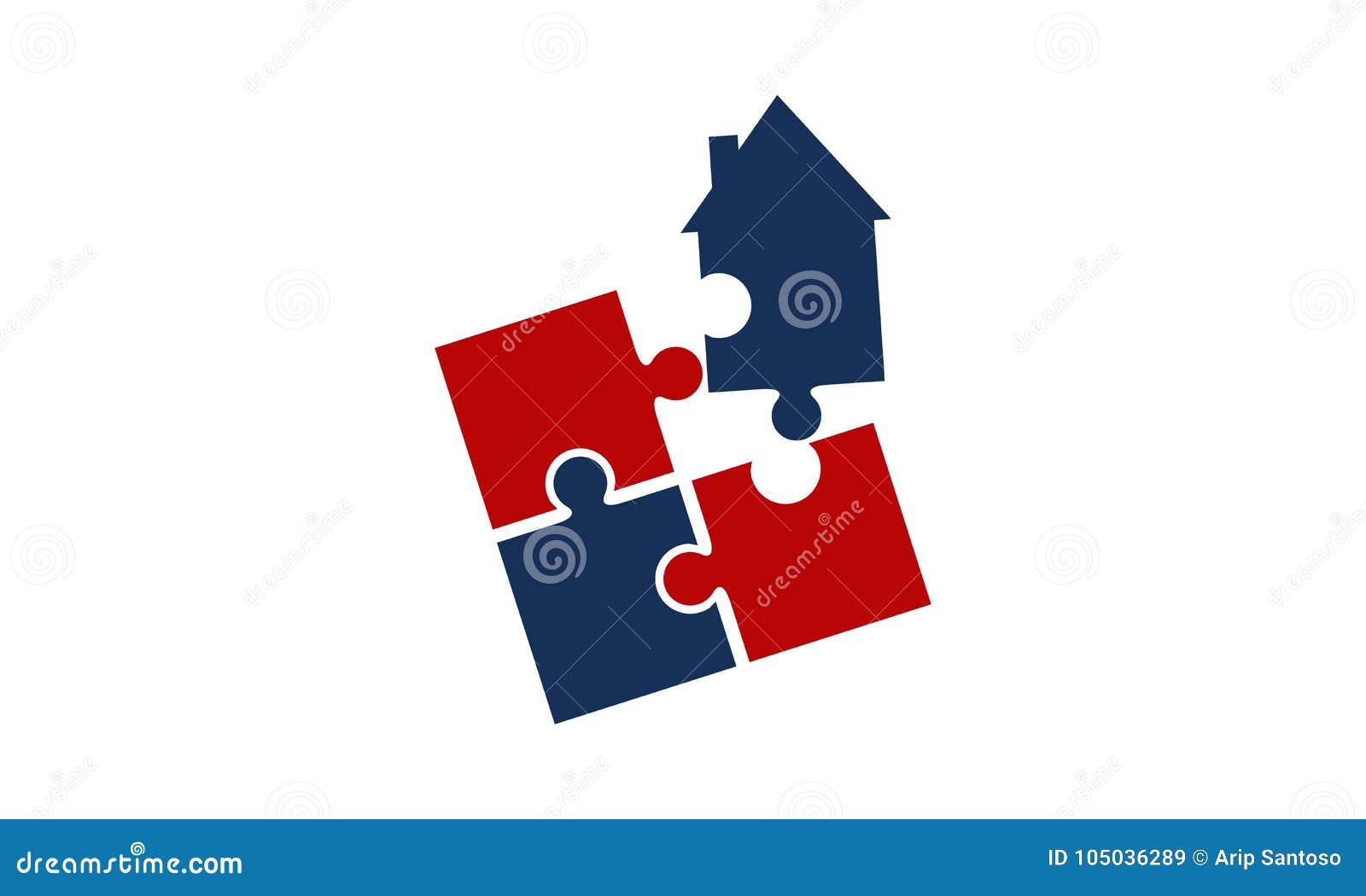 Jigsaw Home Logo Design Template Stock Vector Illustration of