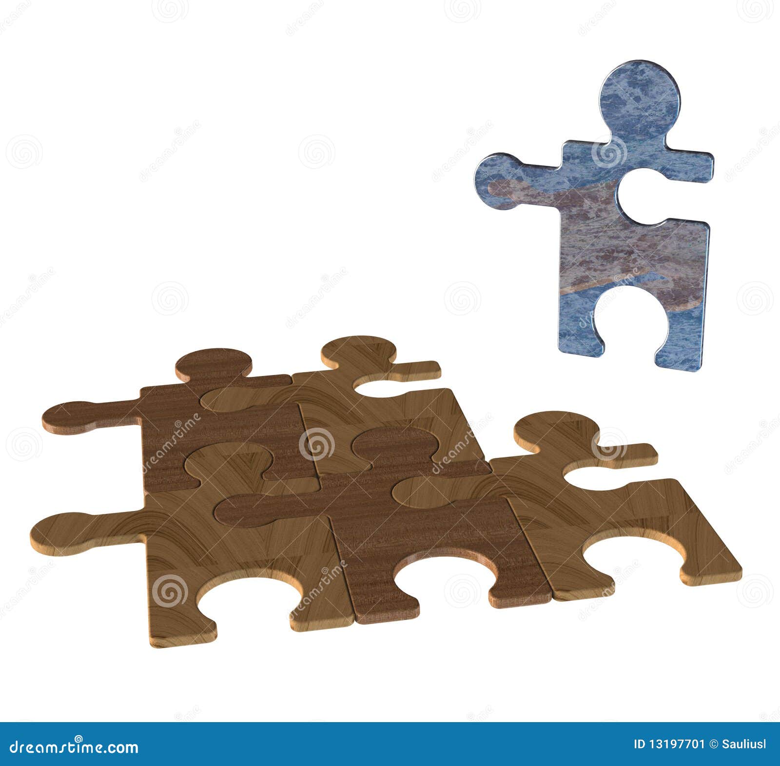 Jigsaw people stock illustration. Illustration of digitally 13197701