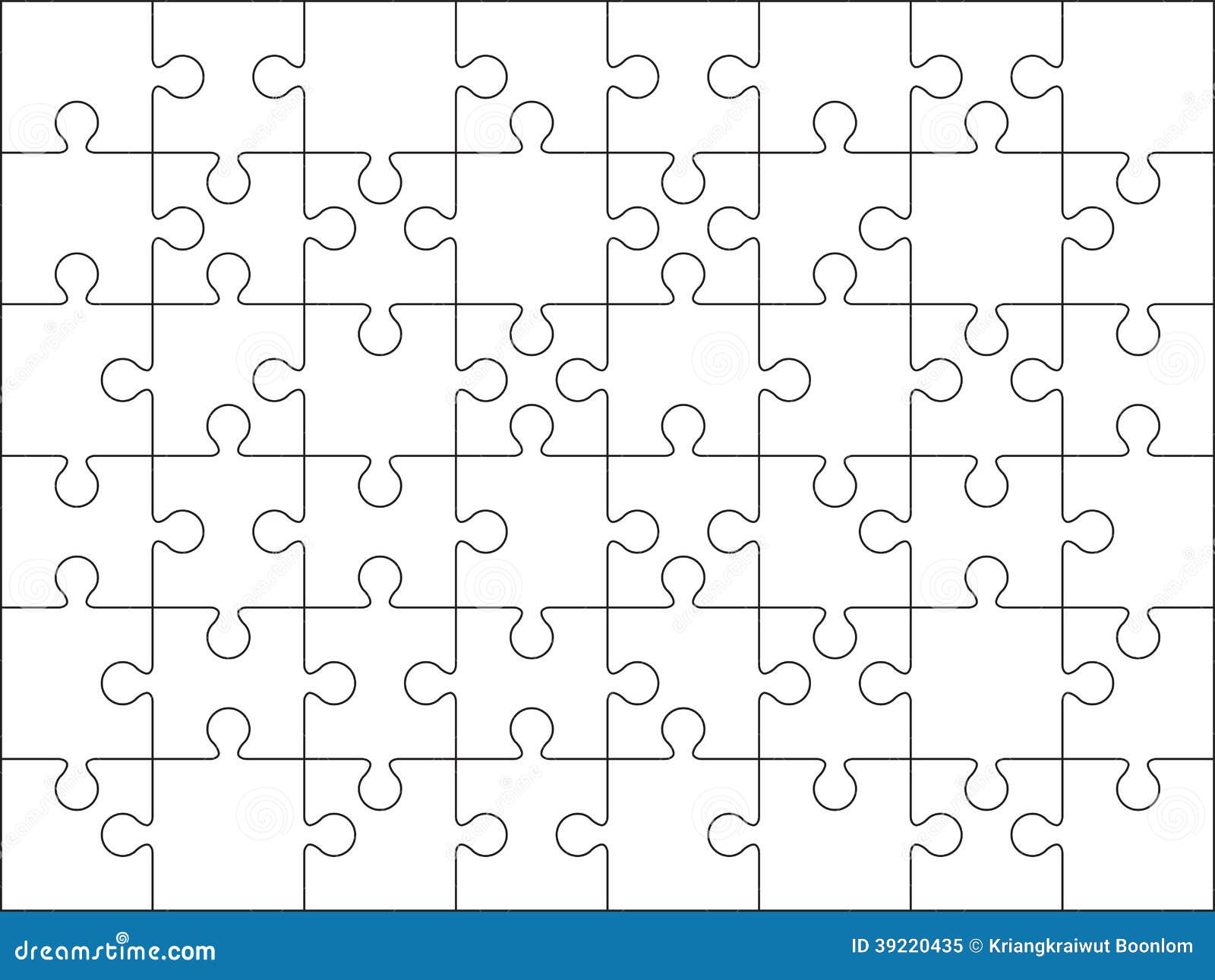 48 jigsaw puzzle blank template stock illustration illustration of isolated connection 39220435