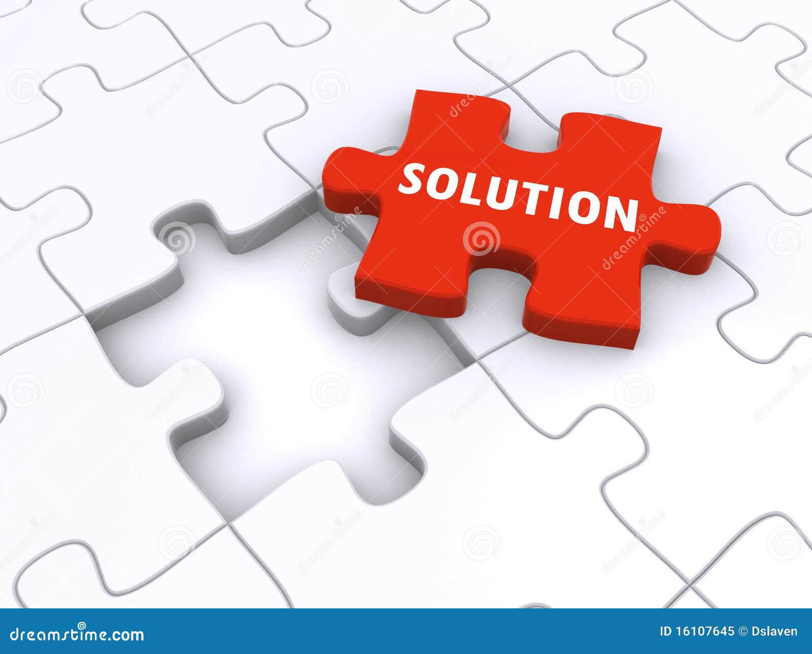 Jigsaw puzzle concept stock illustration. Illustration of render 16107645