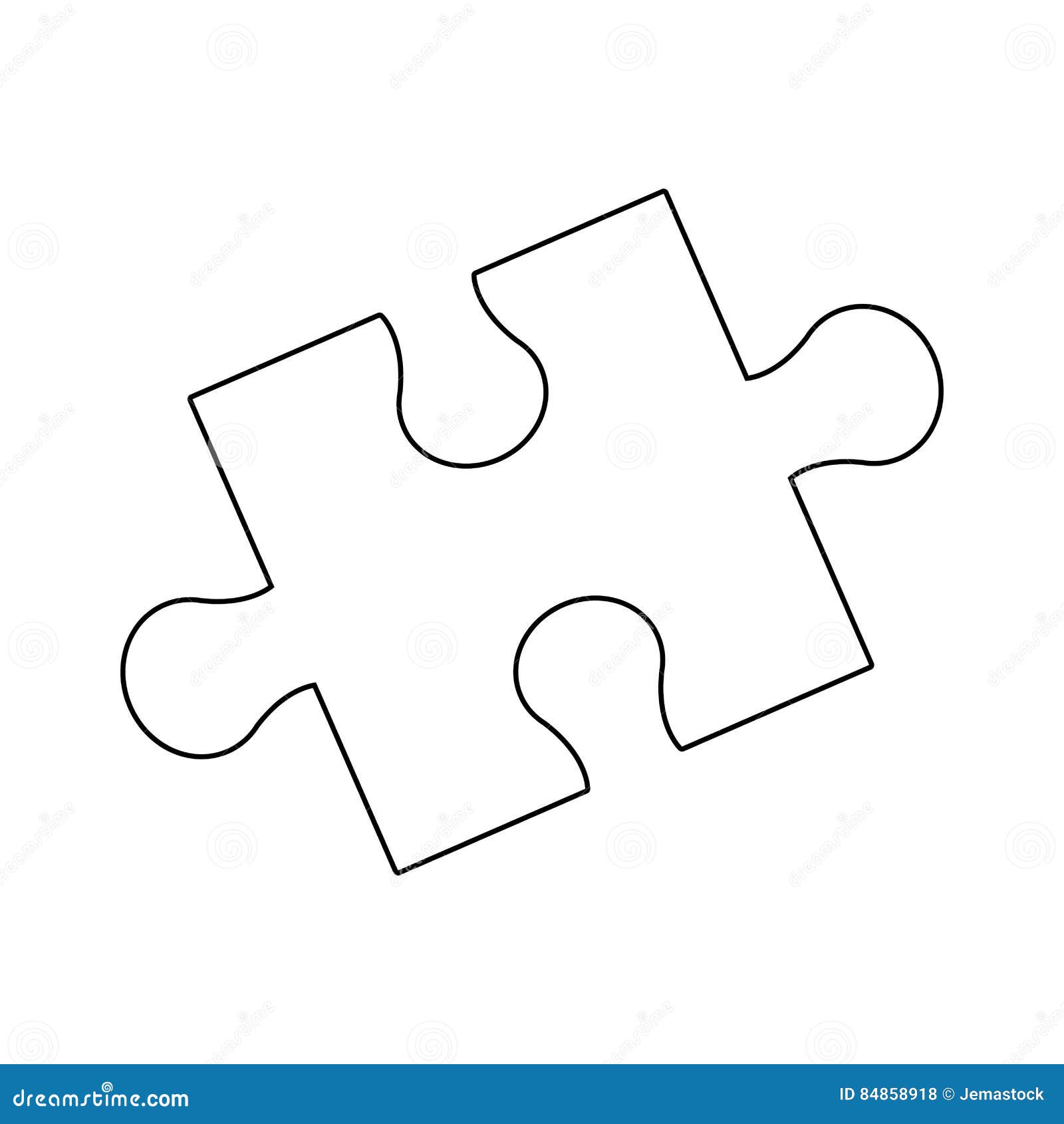 Jigsaw puzzle icon stock vector. Illustration of match - 84858918