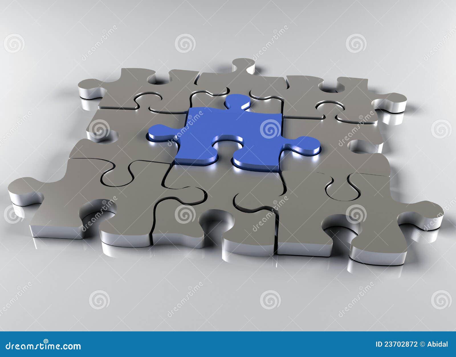 Jigsaw puzzle metal stock illustration. Illustration of managed 23702872