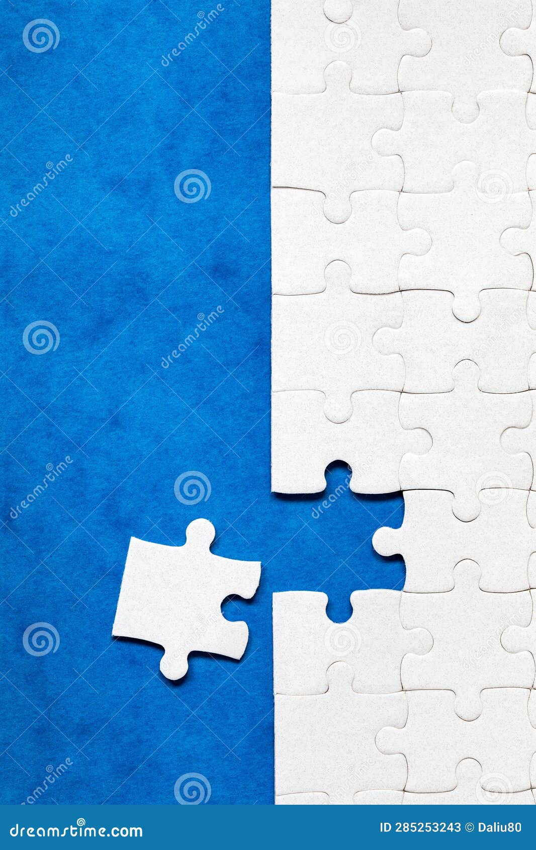 Jigsaw Puzzle with Missing Piece. Missing Puzzle Pieces. Concept Image