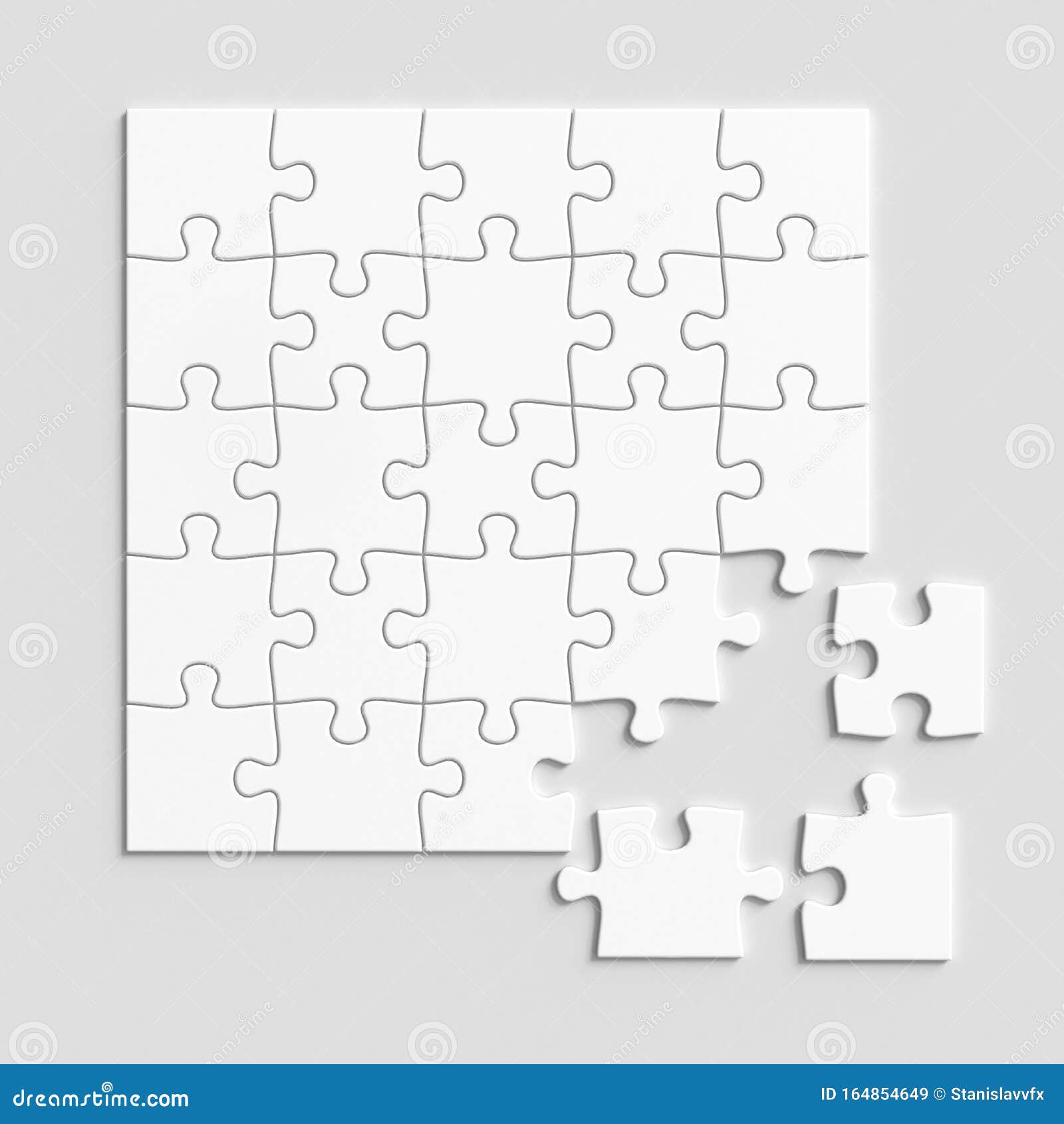 Download Unfinished puzzle mockup stock illustration. Illustration of challenge - 164854649