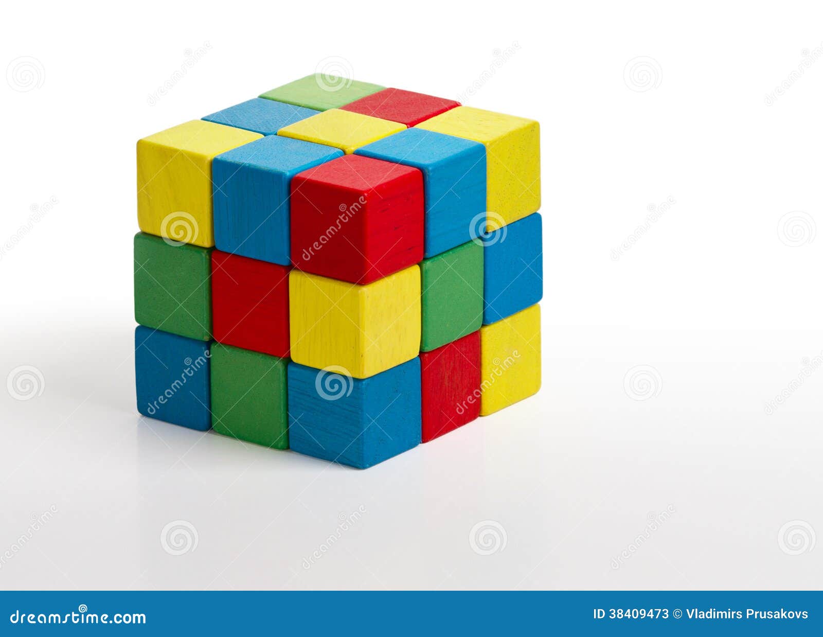 Jigsaw Puzzle Rubik Cube Toy, Multicolor Wooden Pi Stock Photo - Image of rubic, empty: 38409473
