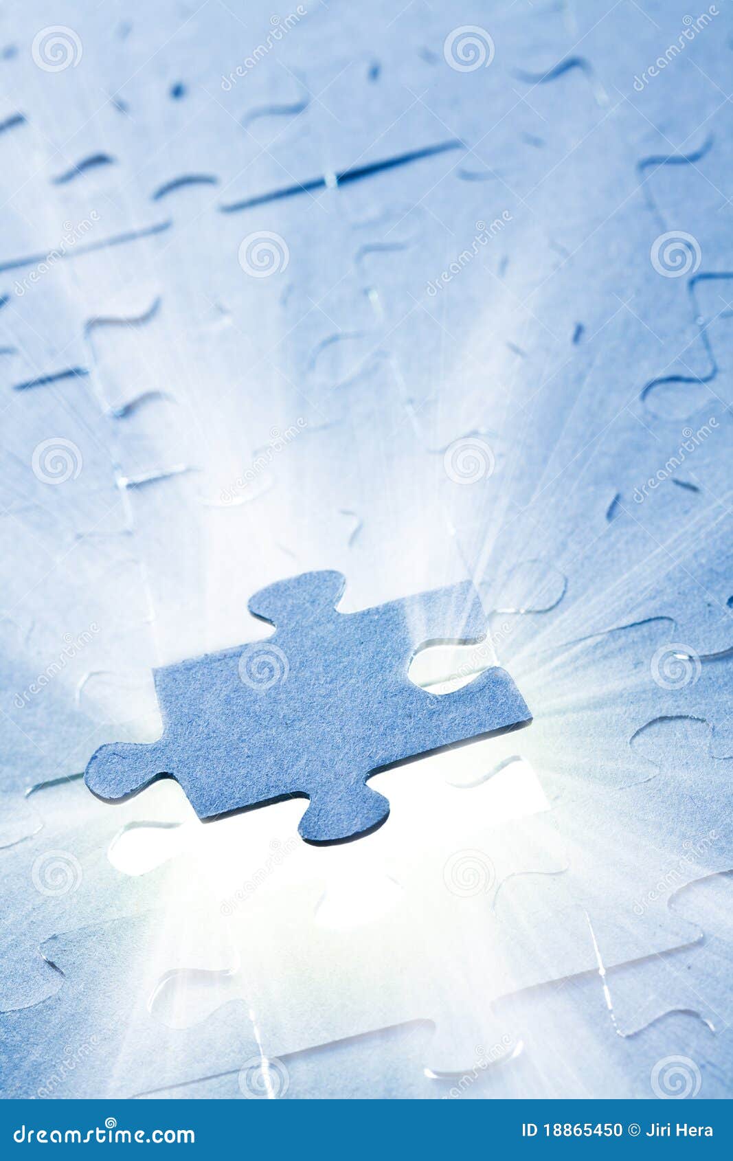 Jigsaw Puzzle with White Light Stock Photo Image of cutout, glow 18865450