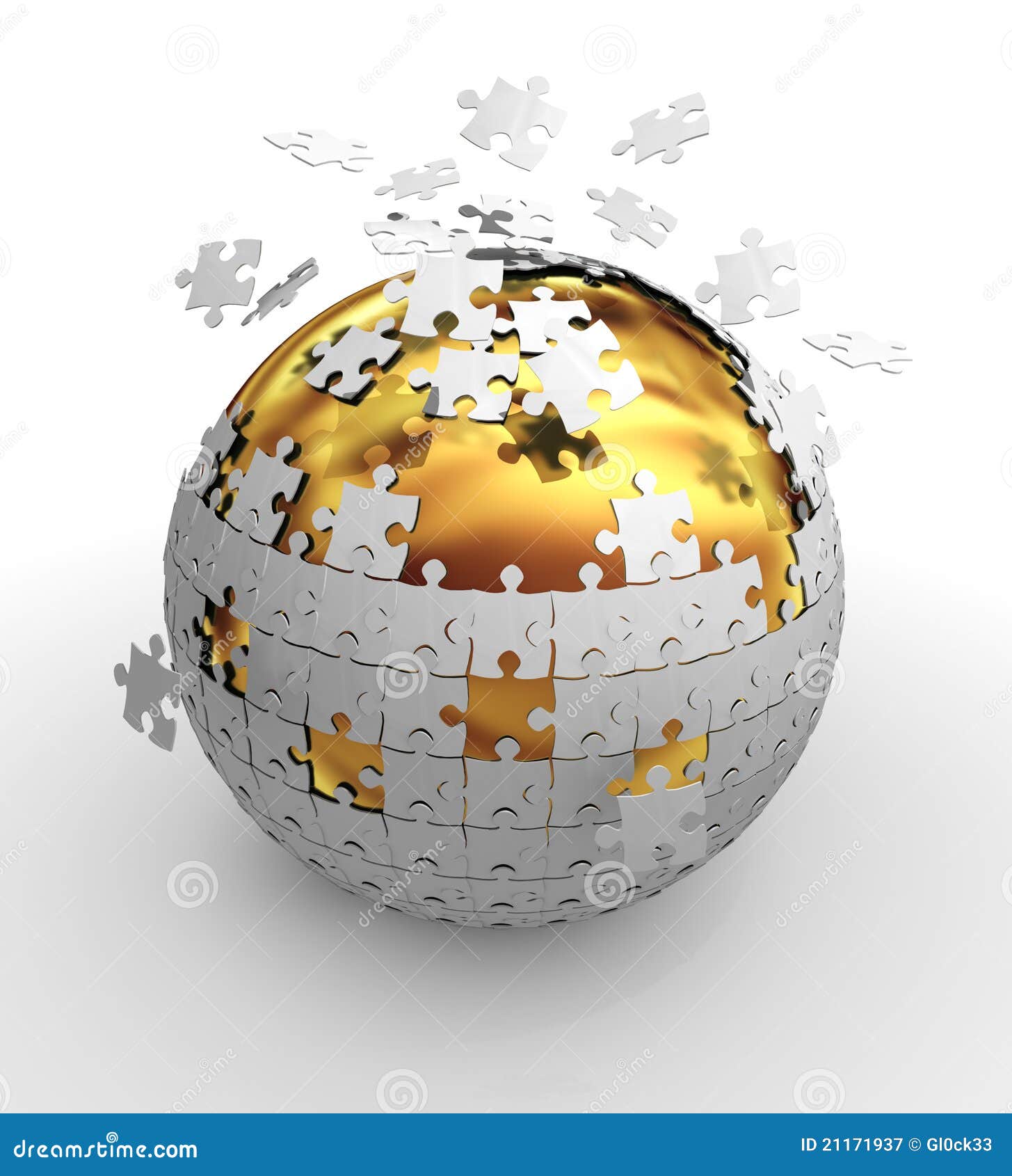 Jigsaw sphere stock illustration. Illustration of disassembled 21171937
