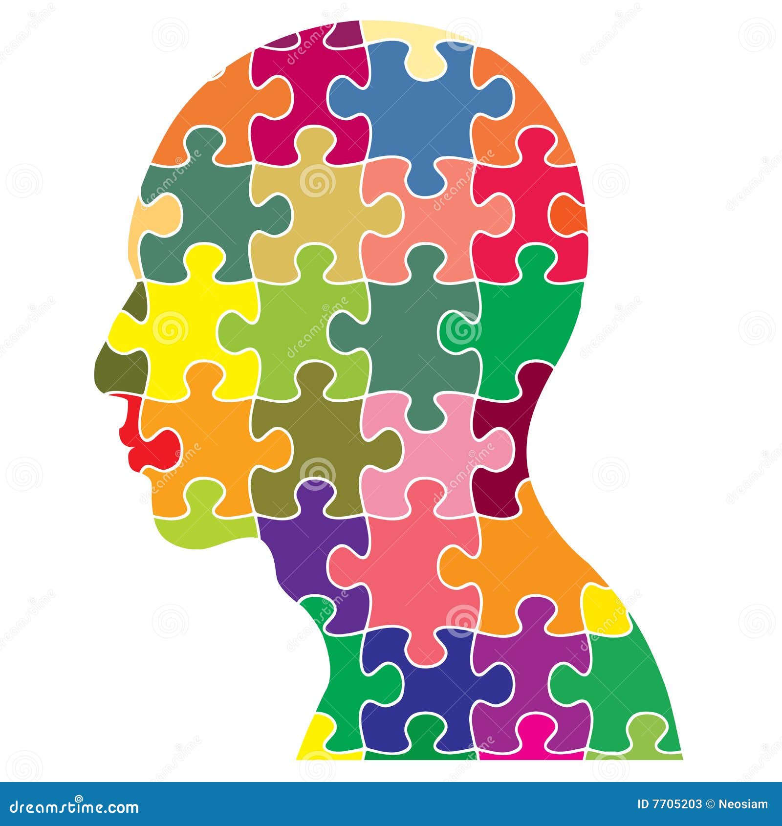 Jigsaws Puzzle of Human Head Stock Vector Illustration of ideas