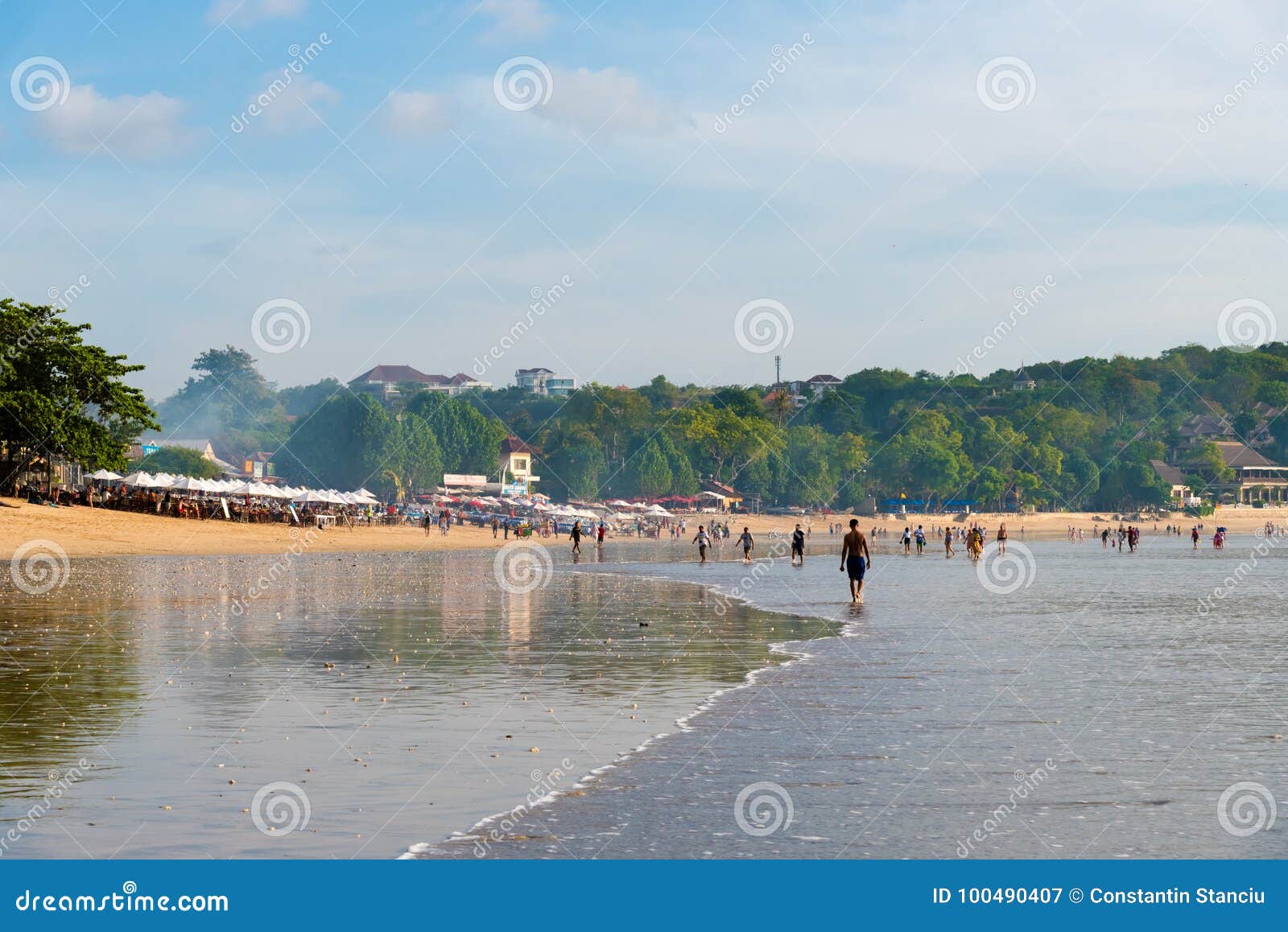 Jimbaran Beach, One Of Popular Attractions In Bali, Indonesia Editorial