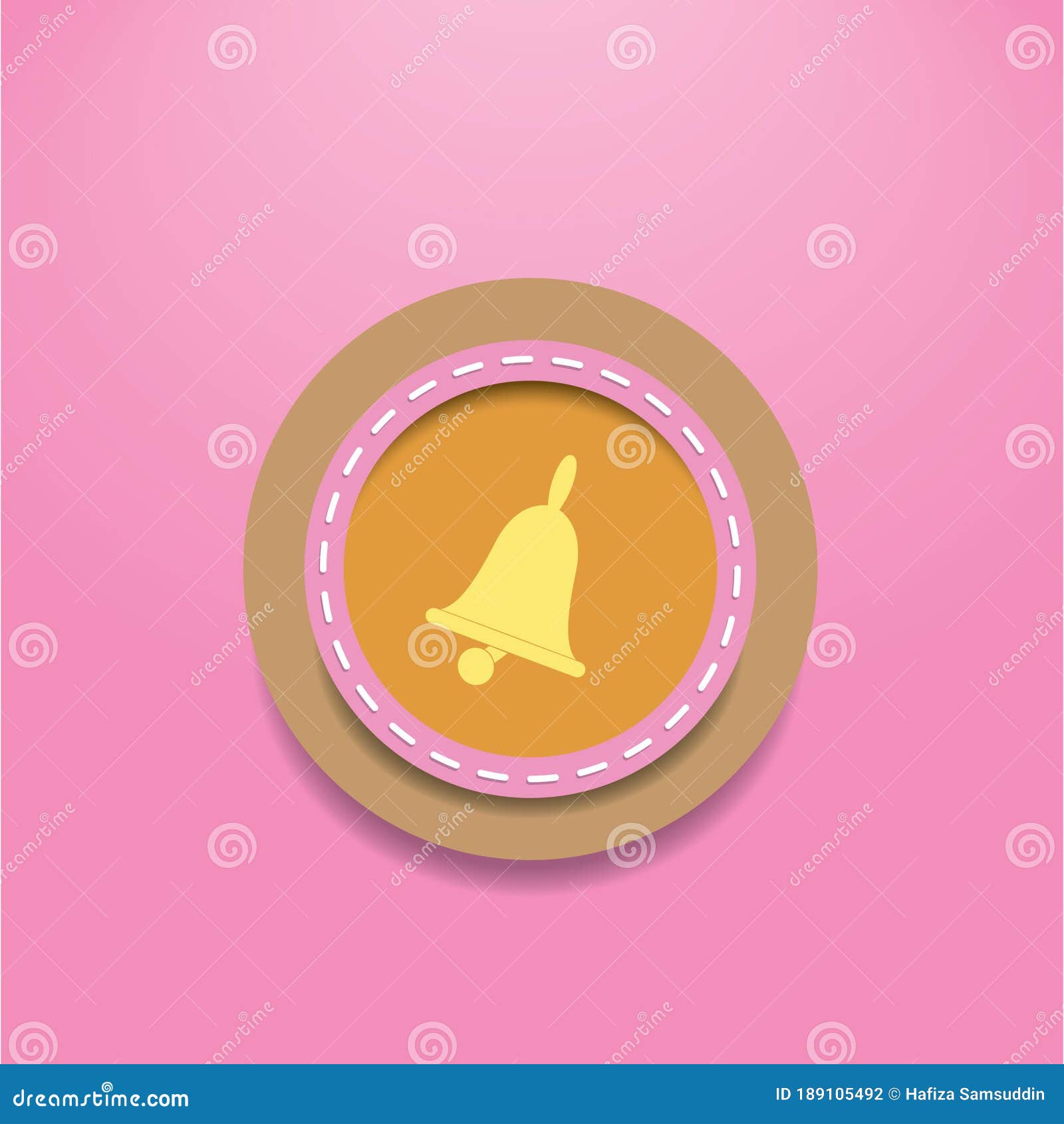 Jingle Bell Button. Vector Illustration Decorative Design Stock Vector