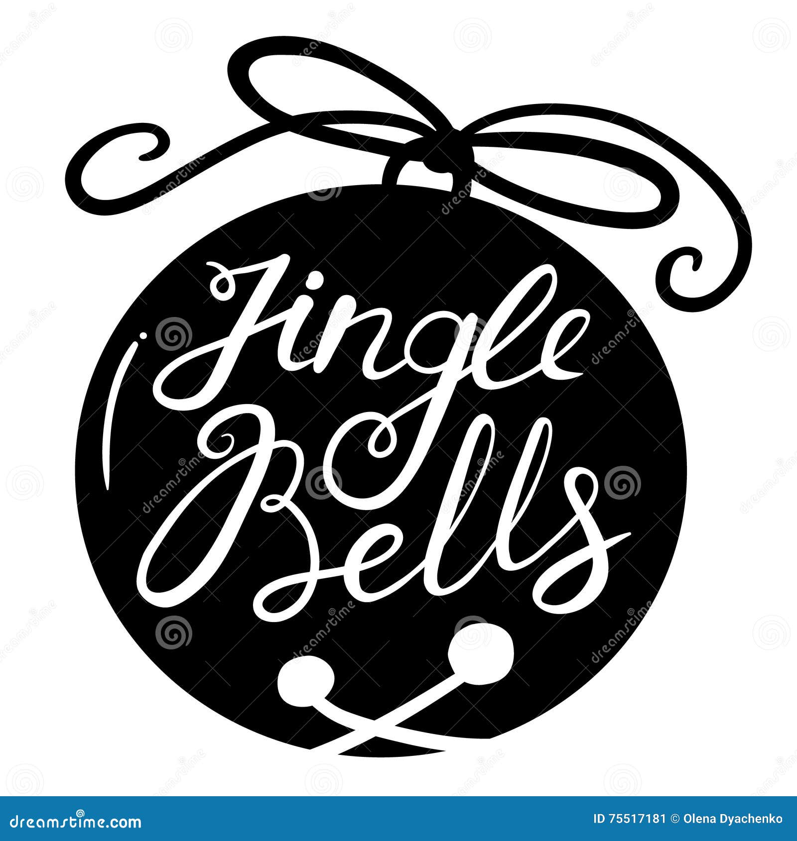 jingle bells lettering background