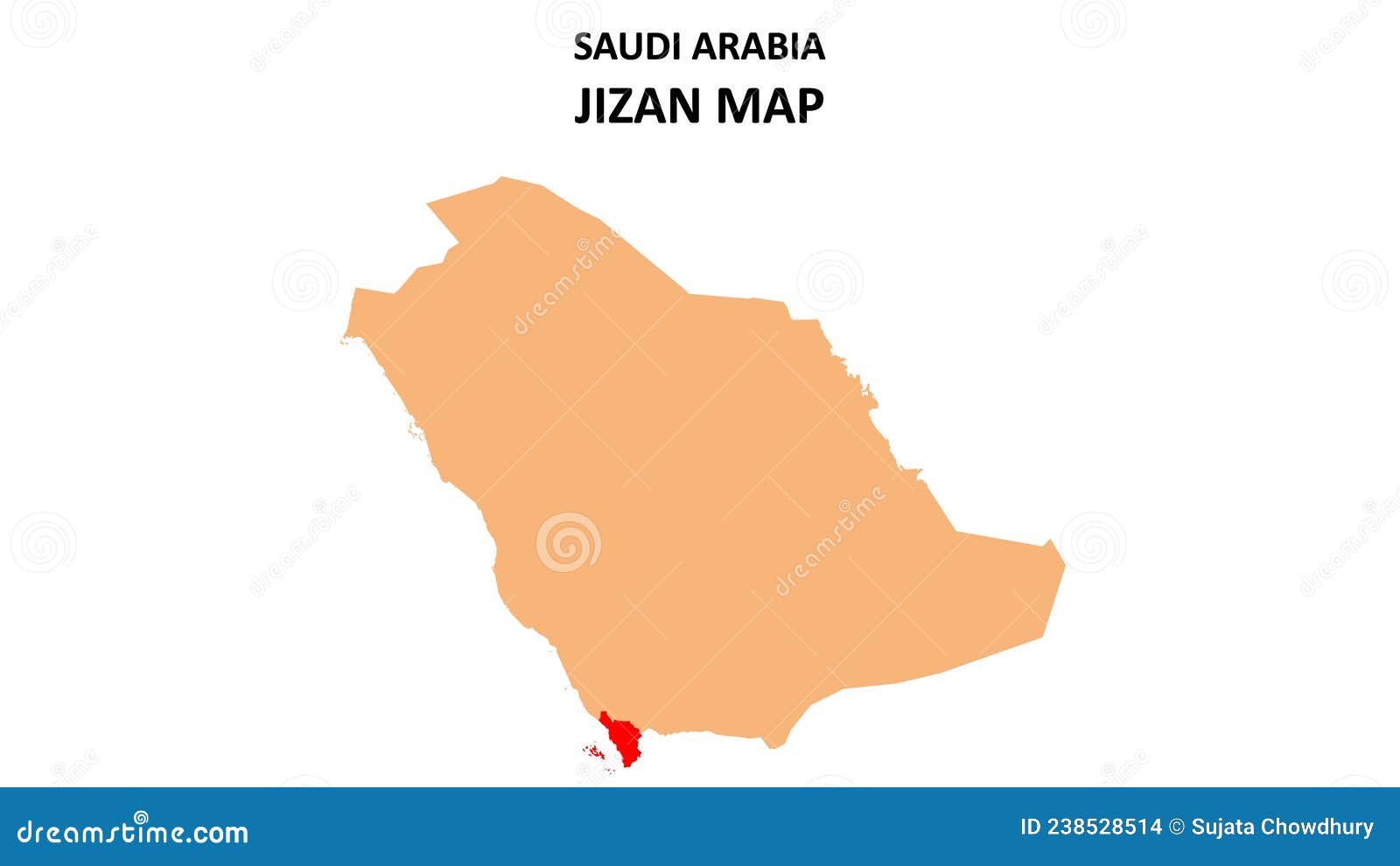 jizan map highlighted on saudi arabia map. jizan map on saudi arabia