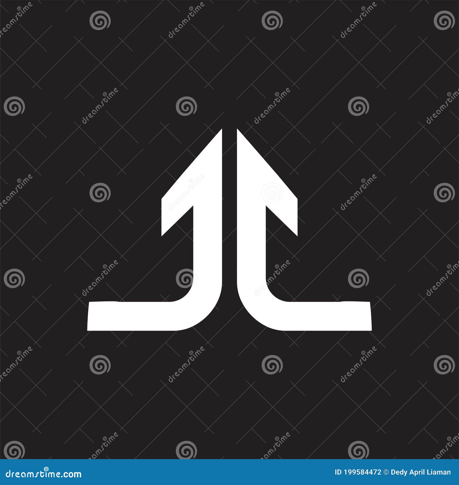 jj up logo letter   for theme or profesional