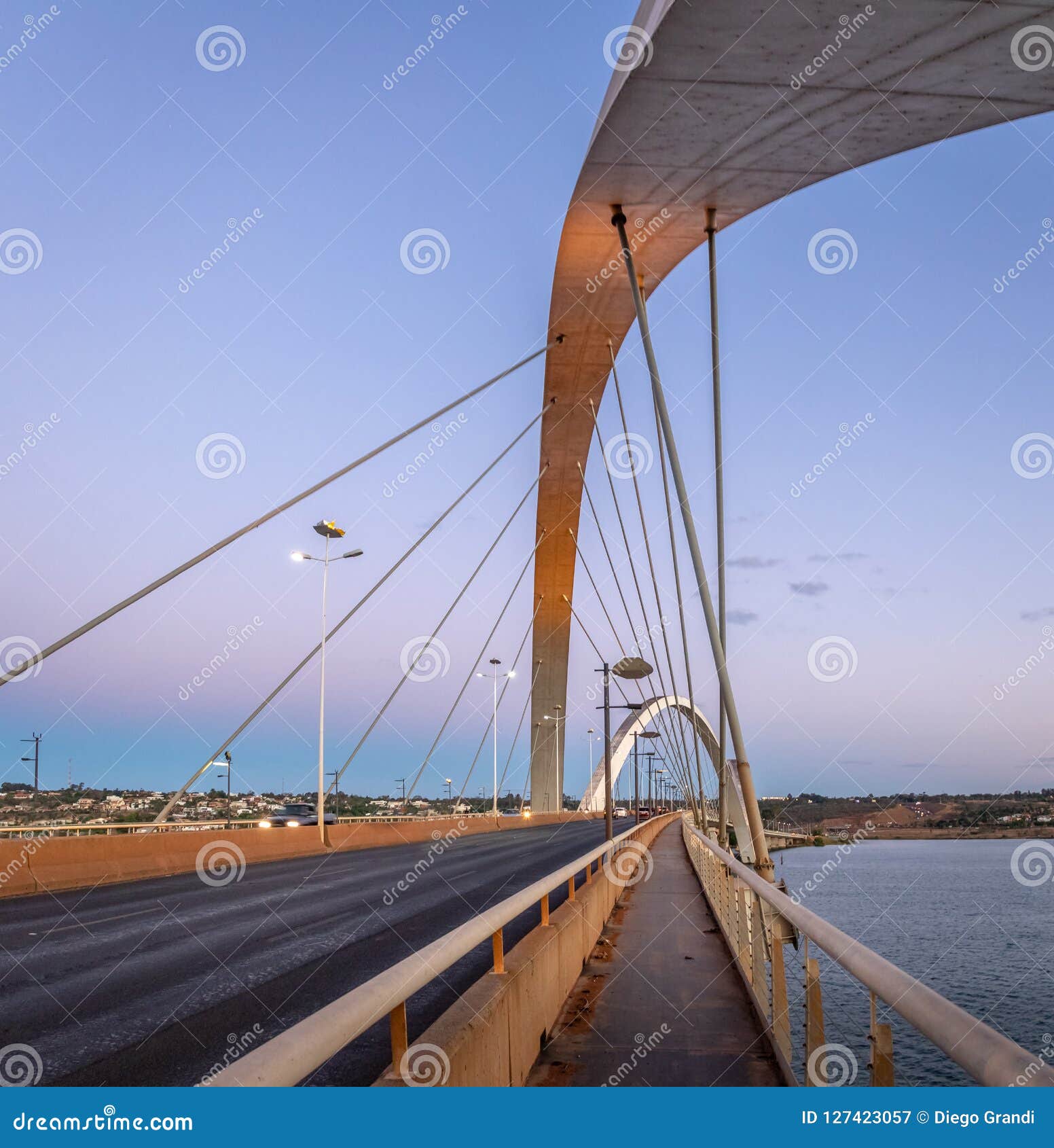 jk bridge at sunset - brasilia, distrito federal, brazil