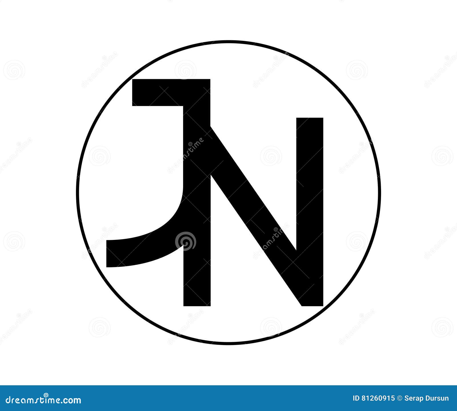 Jn Monogram Concept Stock Vector Illustration Of Corporate 81260915