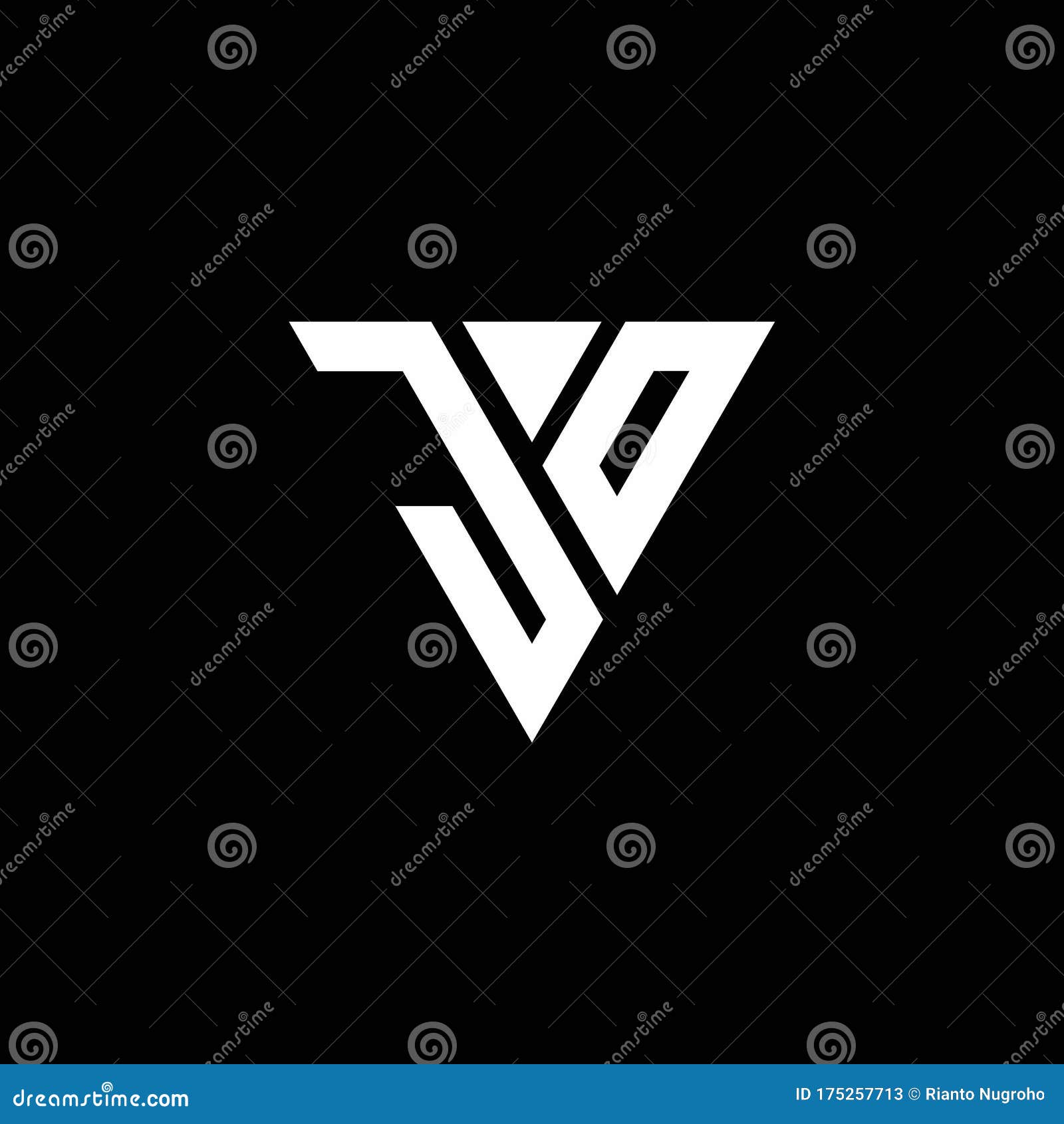 Jo Logo Letter Monogram With Triangle Shape Design Template Stock Vector Illustration Of Abstract Logotype