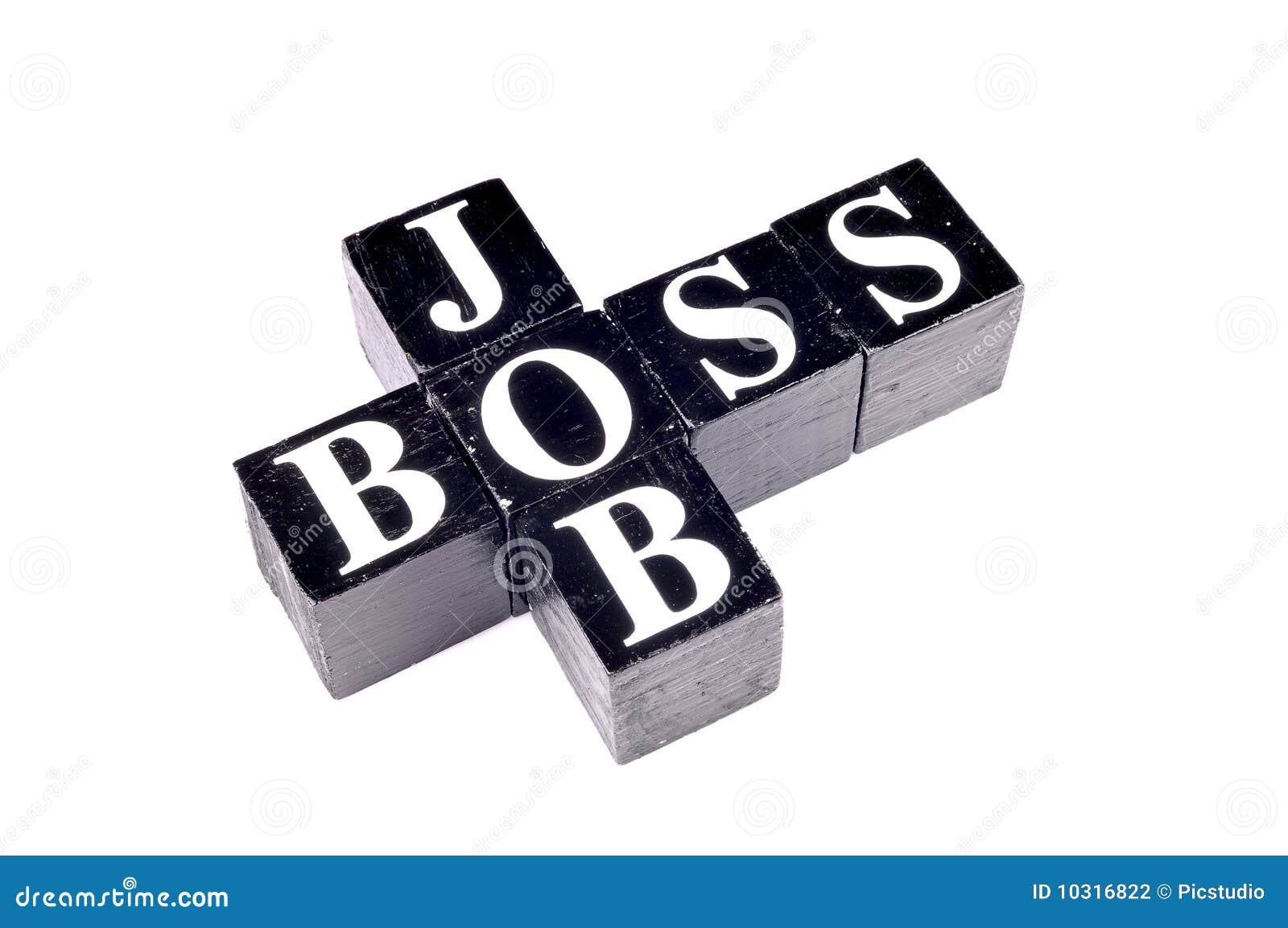 Job boss stock photo. Image of alphabets, blocks, capital 10316822
