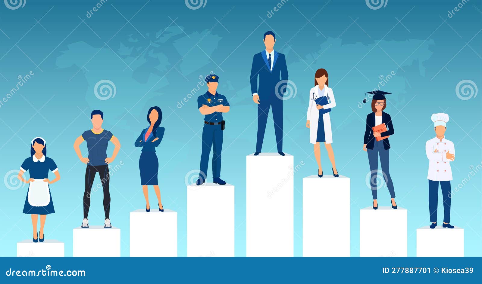 Benefits Ladder That Leads To Success High In The Sky, To Symbolize