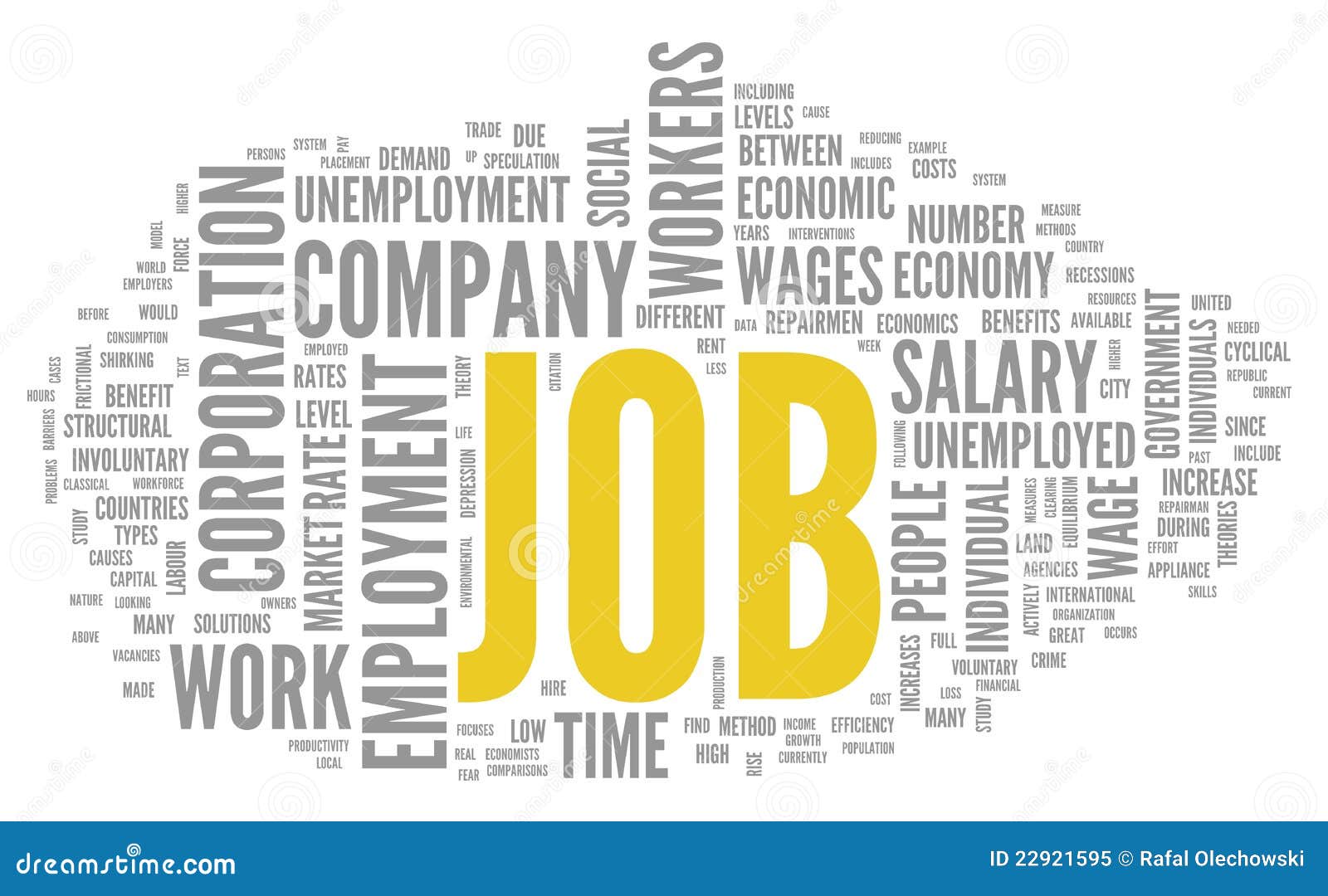 Job Concept In Word Tag Cloud Stock Illustration - Illustration of