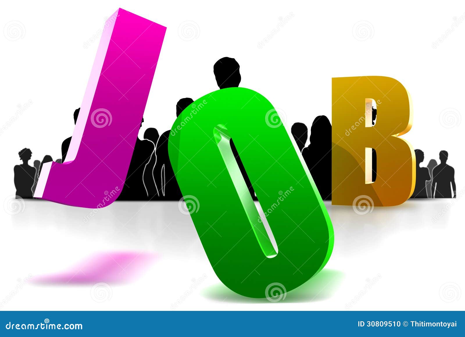 Job 3D stock illustration. Illustration of graphics 30809510