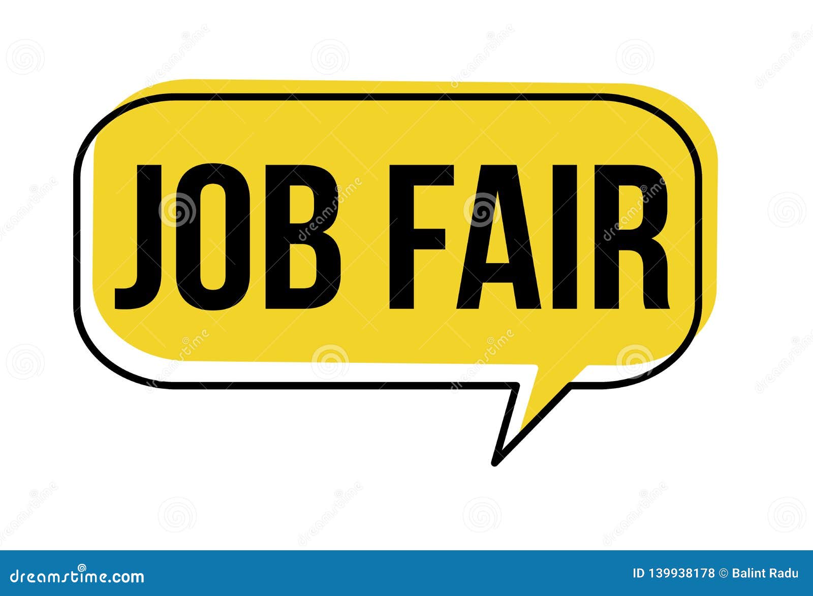 Job fair speech bubble stock vector. Illustration of hiring 139938178