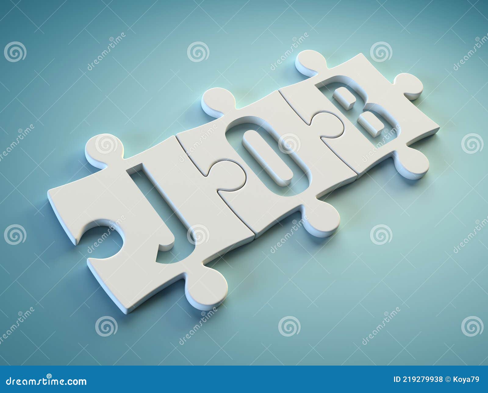 Job Jigsaw Puzzle Pieces Concept, 3d Rendering Stock Illustration