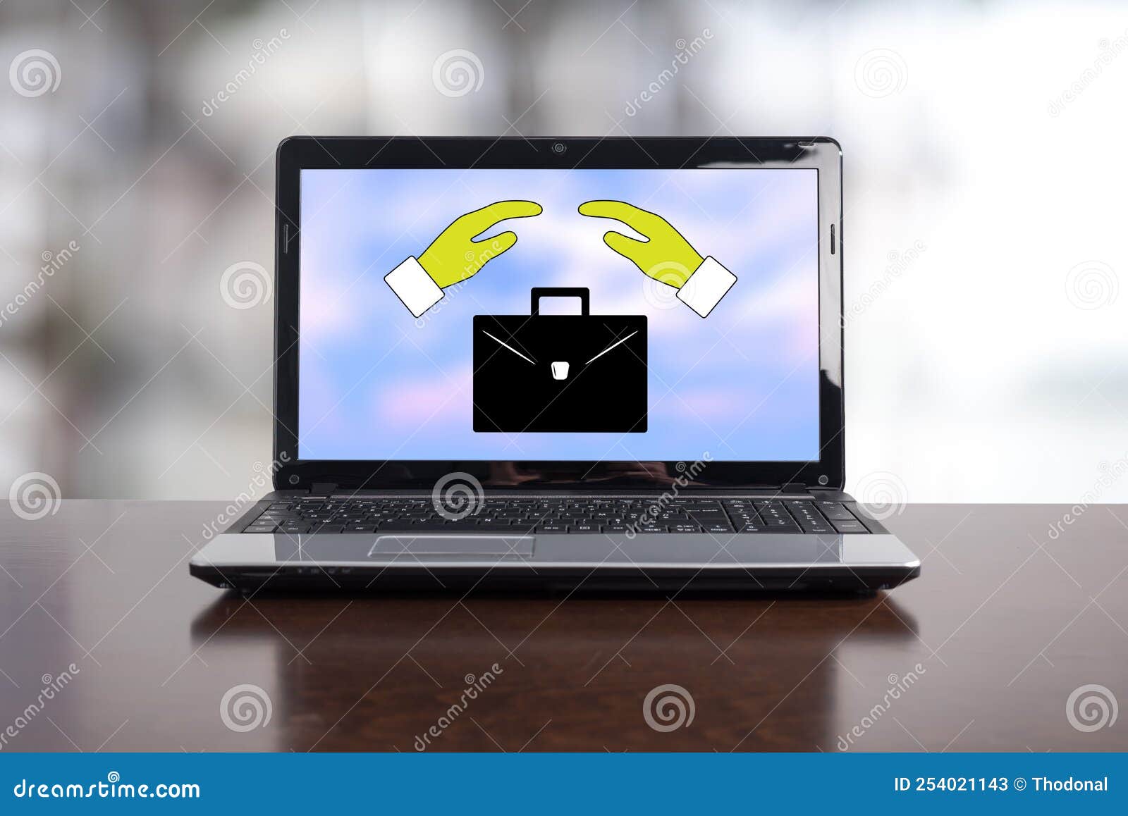 Job Loss Insurance Concept on a Laptop Stock Image Image of accident