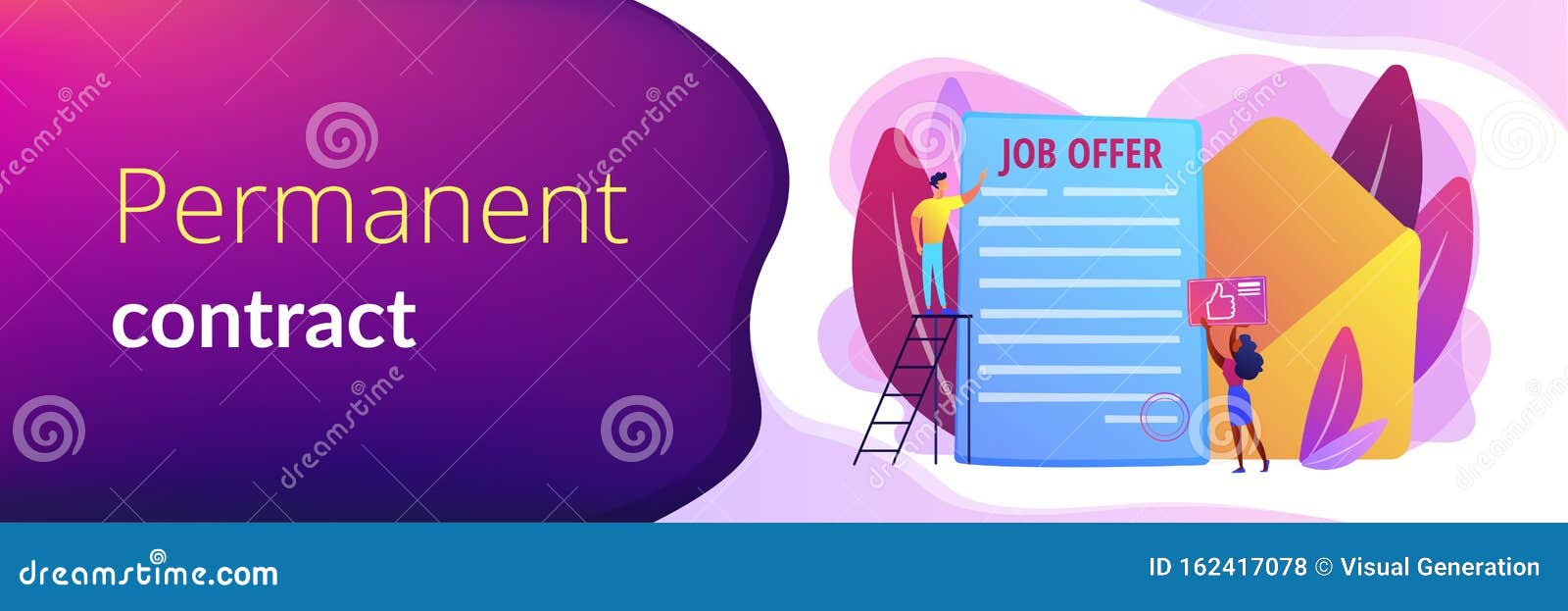 Job Offer Concept Banner  Header  Stock Vector Illustration of offer 