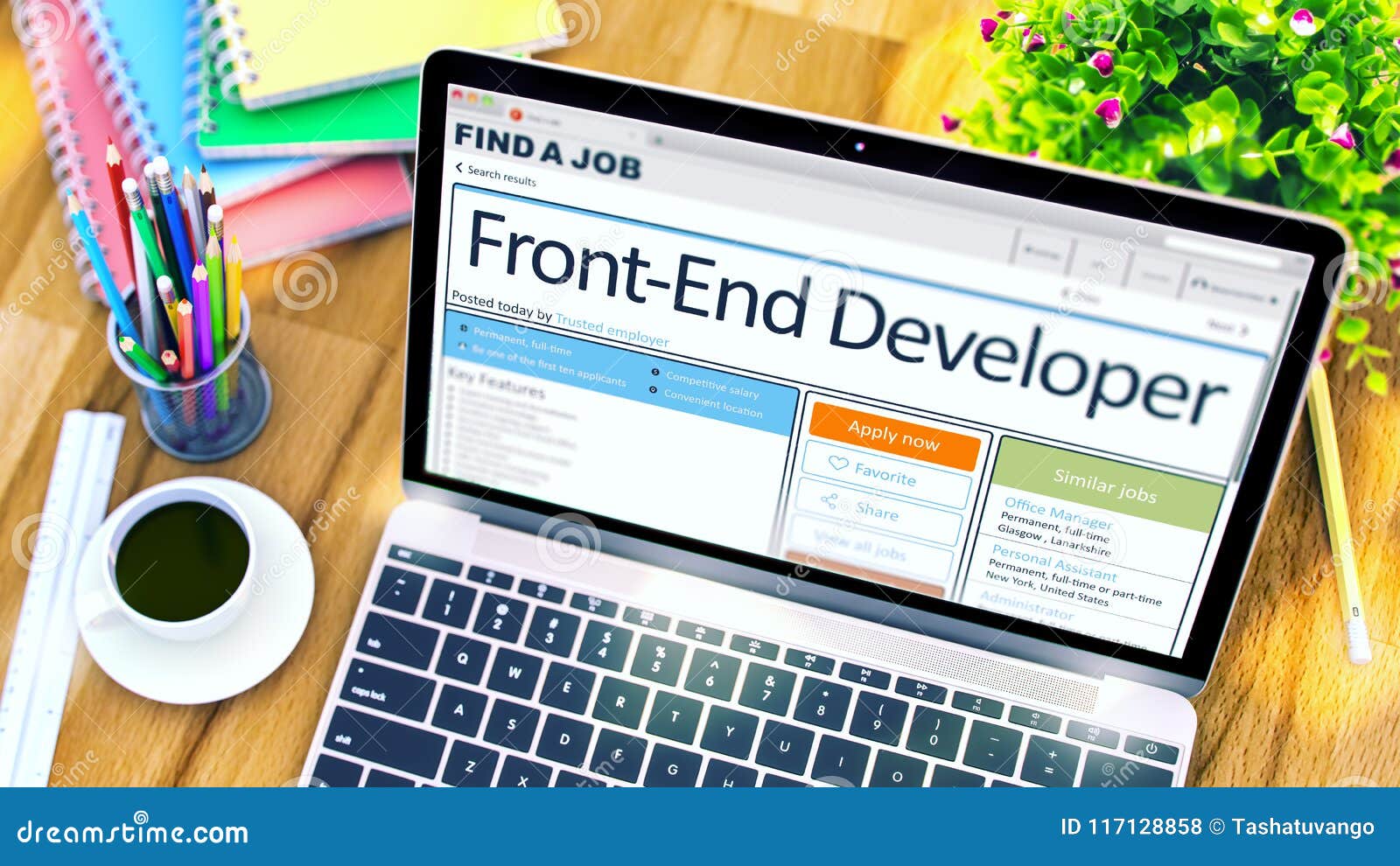 job opening front-end developer. 3d.