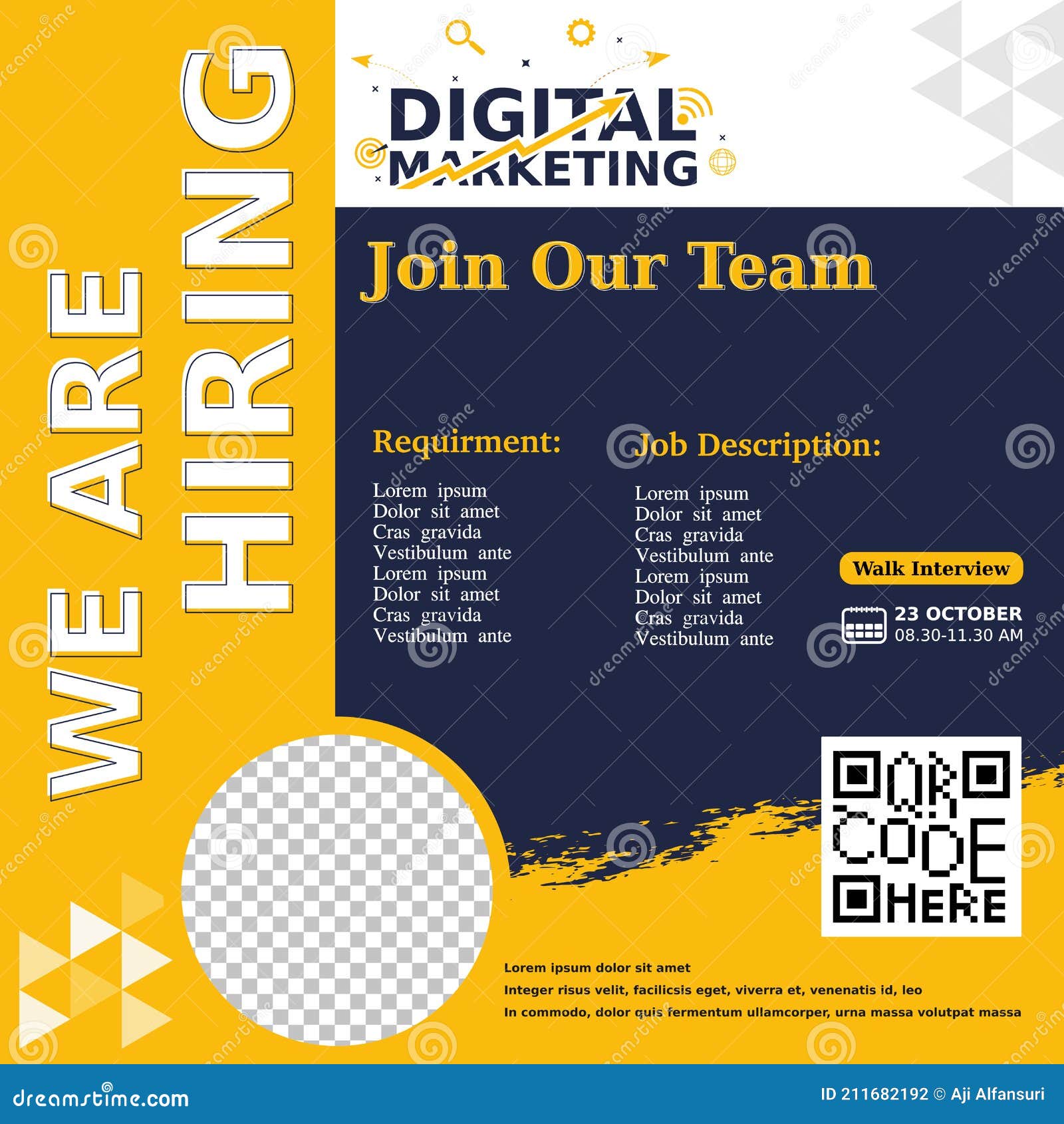 We Are Hiring Join Now Design For Banner Poster Lettering With Geometric  Shapes Lines Job Vacancy Advertisement Concept On Yellow Background Open  Vacancy Design Template With Modern Concept Royalty Free SVG Cliparts