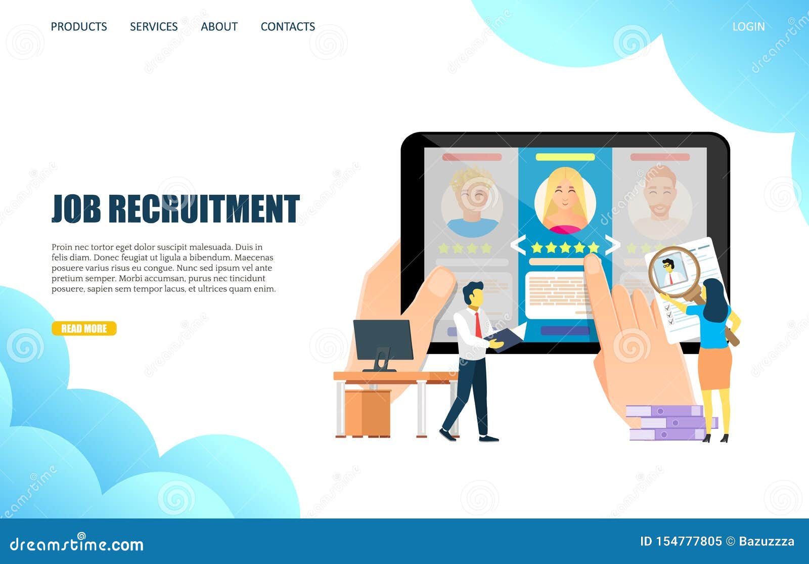 Web pages concerning employment jobs advertised on internet