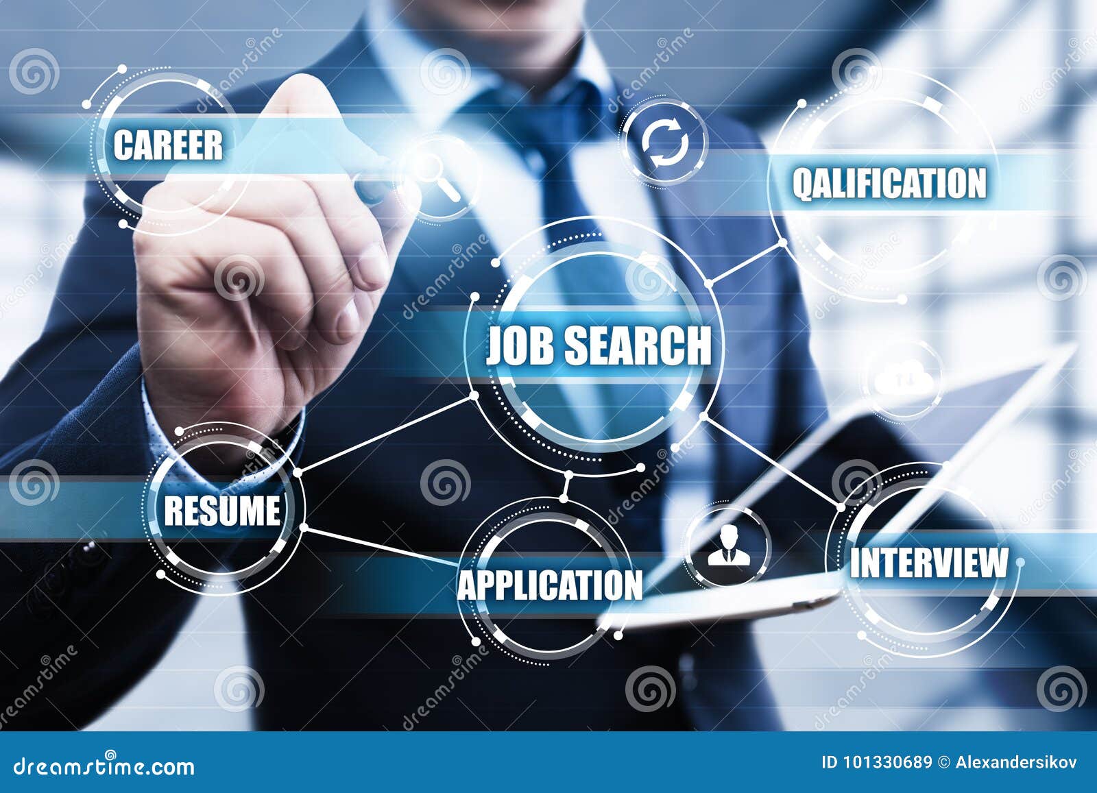 job search human resources recruitment career business internet technology concept
