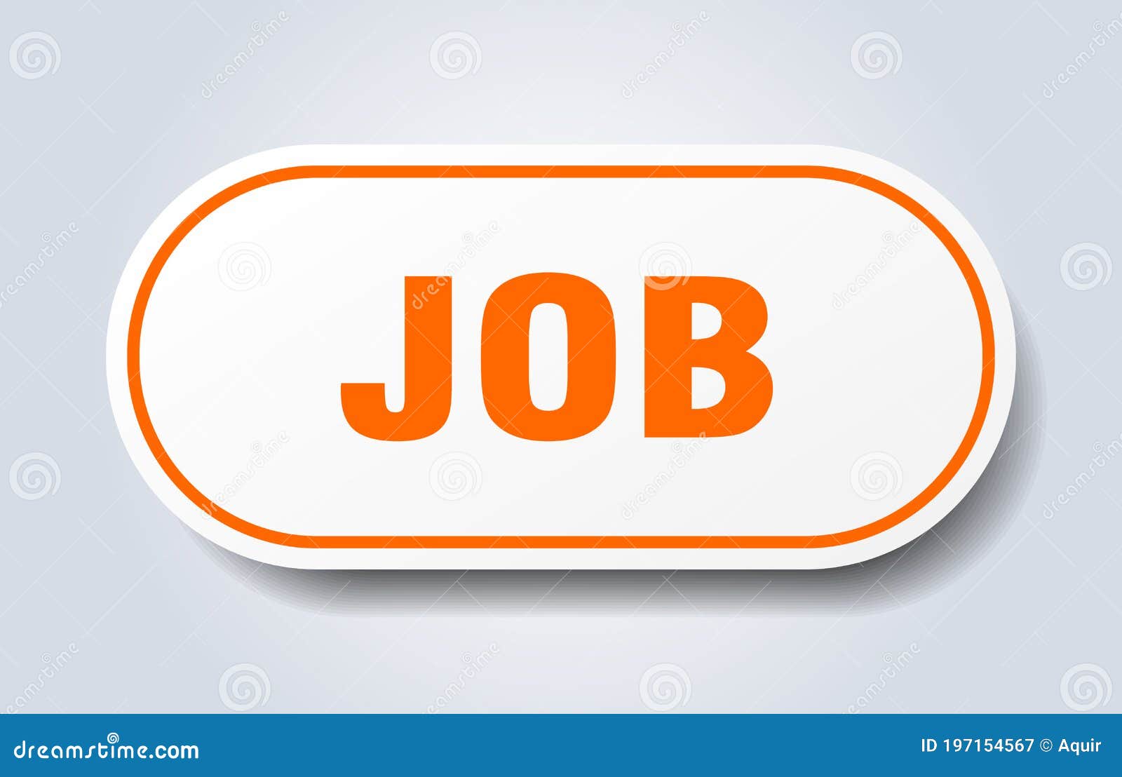 Job sticker. stock vector. Illustration of flat, vector 197154567