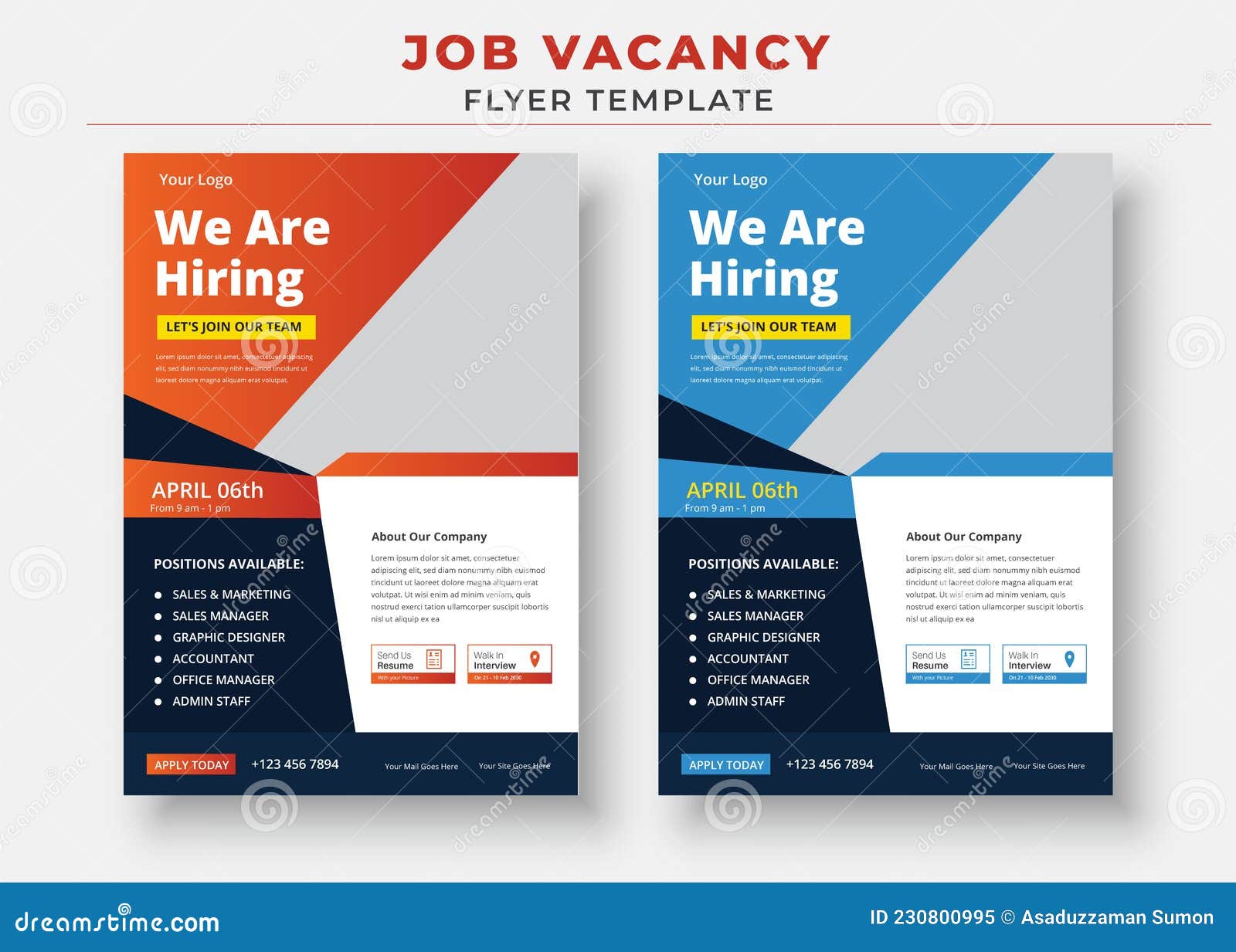 Job Vacancy Flyer Template, we are Hiring Job Flyer Template Stock Pertaining To Hiring Flyer Template